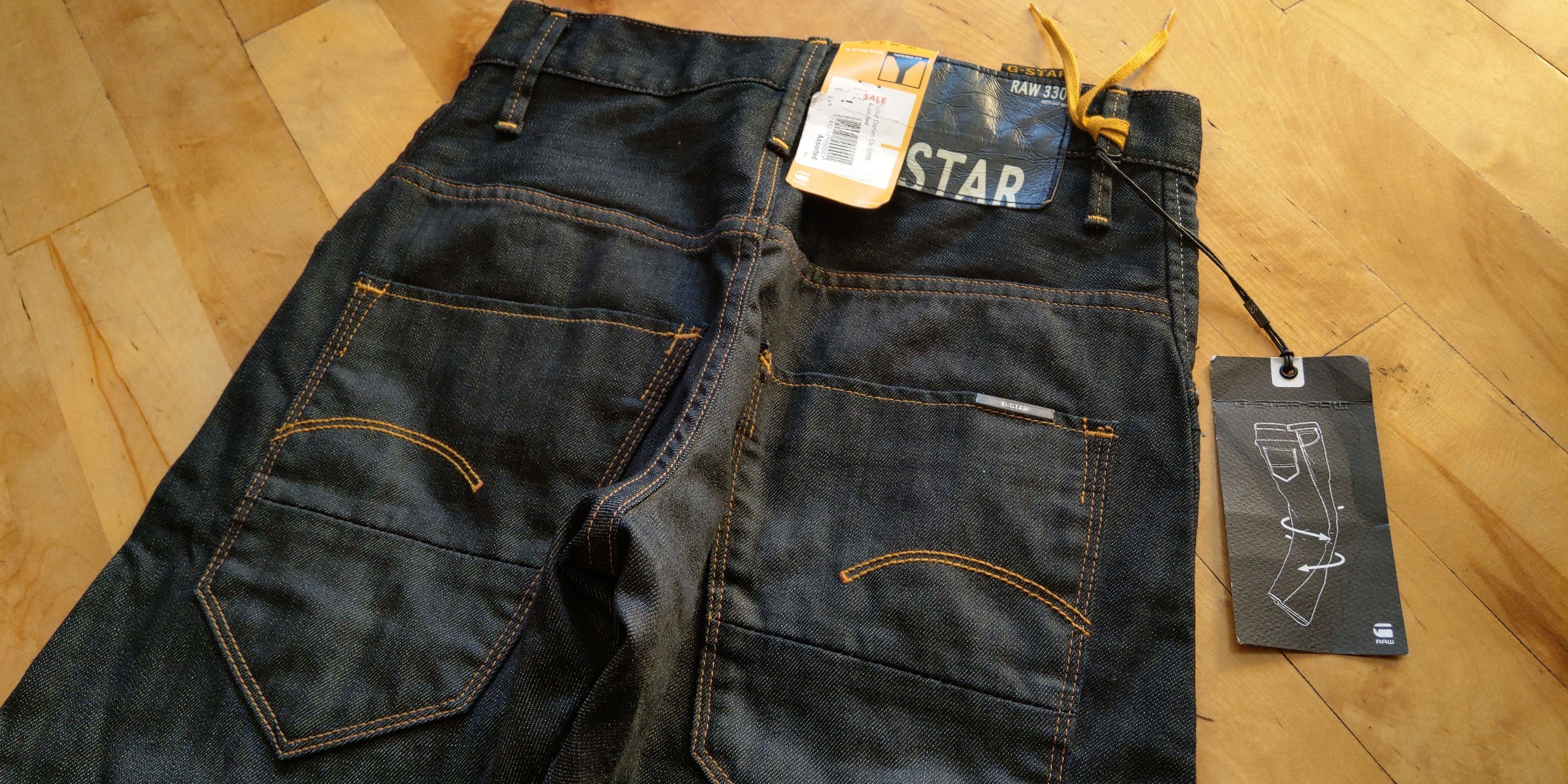 G-Star Stacked J-Arc Pants Selvedge Spiral Raw Denim G-STAR 3301 Size US 26 / EU 42 - 12 Thumbnail