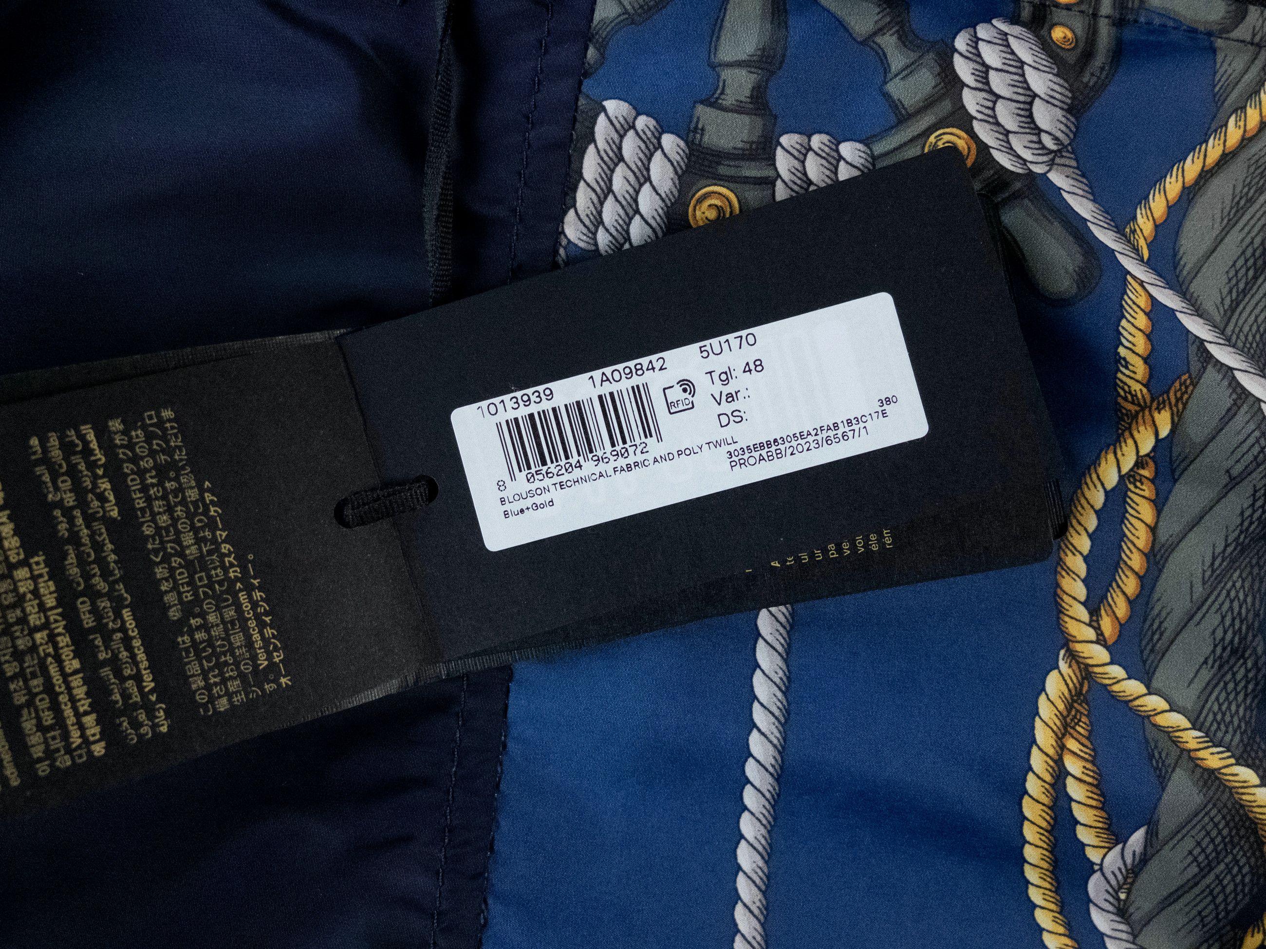 Versace VERSACE navy blue Nautical nylon windbreaker Medium Size US M / EU 48-50 / 2 - 9 Thumbnail