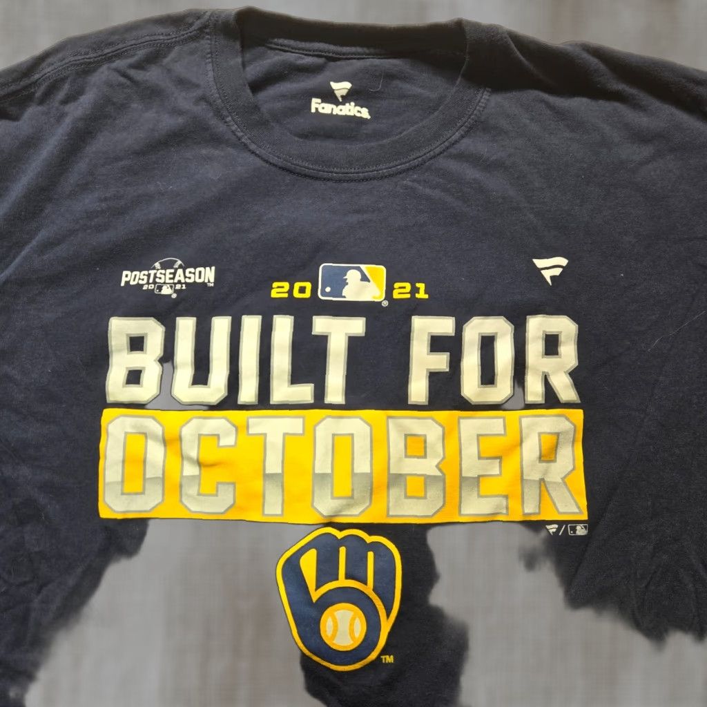Vintage VINTAGE Majestic Milwaukee Brewers Shirt Adult XL Blue T-Shirt Sports Fan Gear Men Size US XL / EU 56 / 4 - 1 Thumbnail