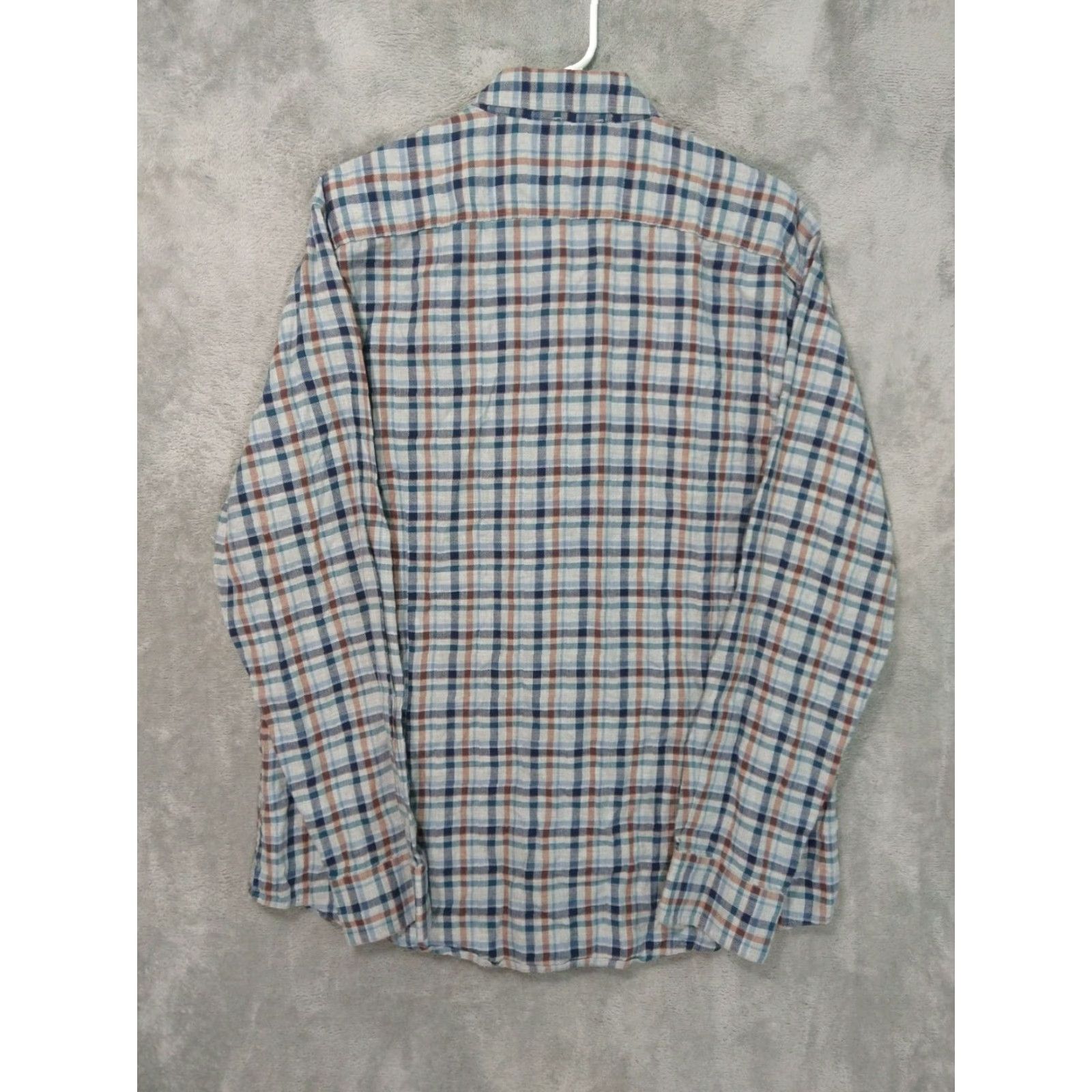Banana Republic Banana Republic Slim Fit Flannel Shirt Mens XL Gray Plaid Long Sleeve Button-Up Casual Outdoor Size US XL / EU 56 / 4 - 2 Thumbnail