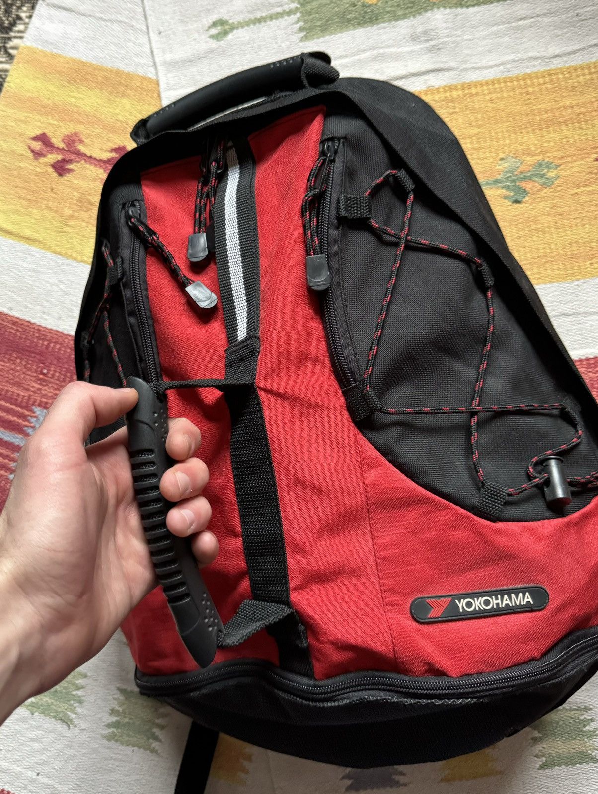 Vintage Vintage 90’s Yokohama Motors Tactical Japanese y2k Backpack Size ONE SIZE - 4 Thumbnail