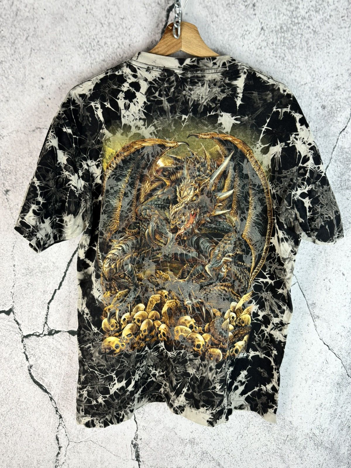 Japanese Brand Y2K japan skull vintage archival dragon style tie dye tee Size US L / EU 52-54 / 3 - 2 Thumbnail