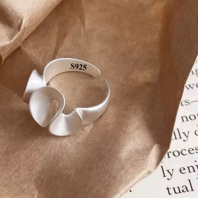 Jewelry 925 Sterling silver vintage style irregular ring Size ONE SIZE - 3 Thumbnail