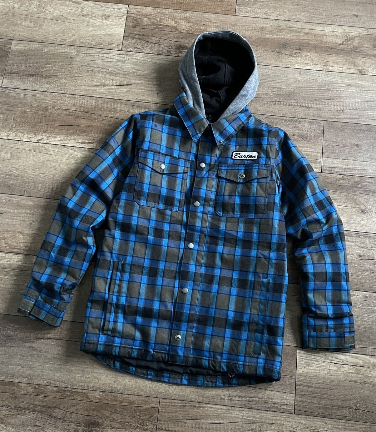Burton Burton Dryride Snowboard Hooded Checkered Flannel Jacket Size S / US 4 / IT 40 - 1 Thumbnail