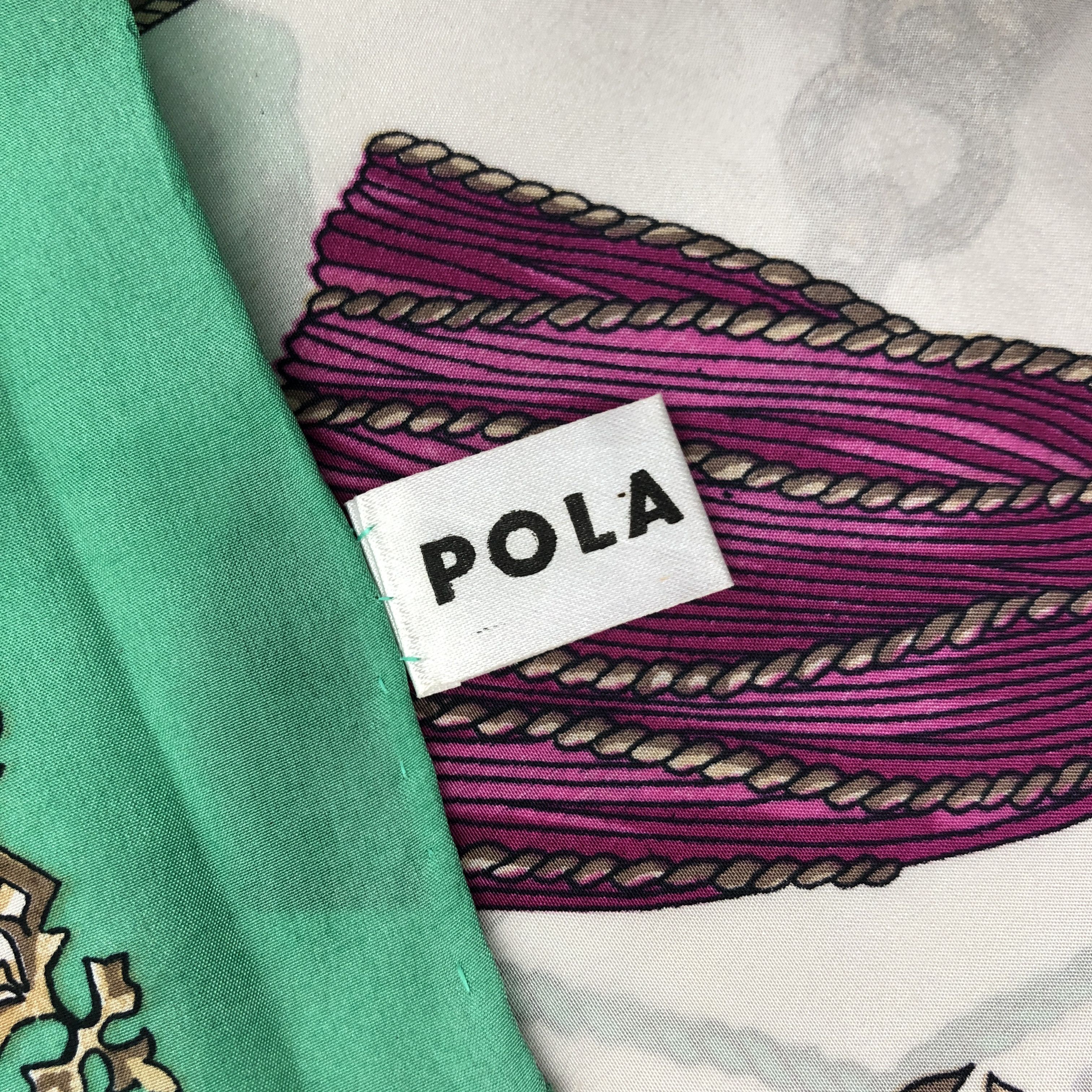 Other × Vintage Vintage Pola SILK Scarf Twill Stole Wraps Scarves Size ONE SIZE - 14 Thumbnail