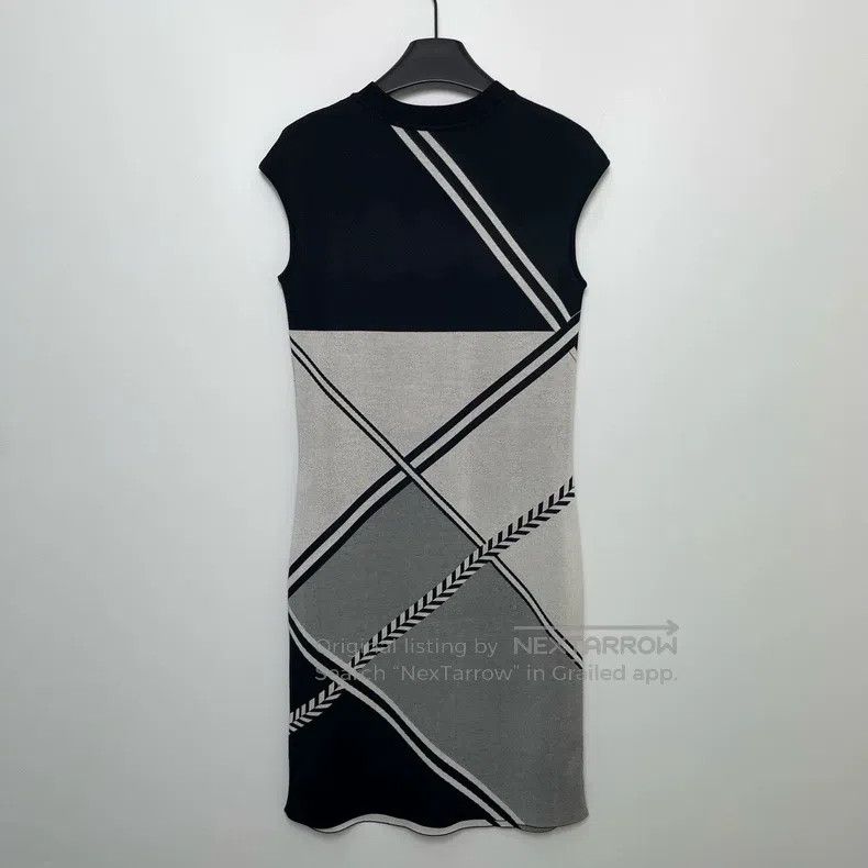 Hermes Hermes Black, White, and Grey Knit Dress Size XS / US 0-2 / IT 36-38 - 4 Thumbnail