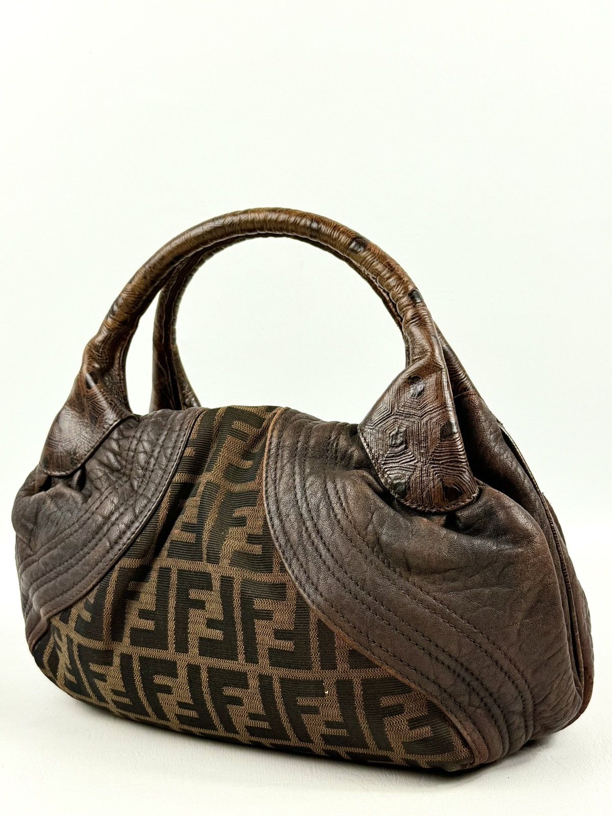 Fendi Fendi - 2000’s - Tortoise - FF - Tabacco - Zucca - Small Spy Size ONE SIZE - 10 Thumbnail