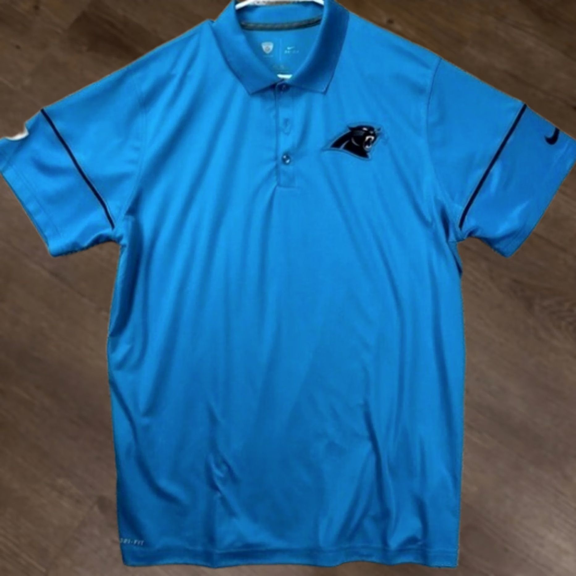Nike Nike Polo Shirt Adult XL Dri-Fit Blue Athletic Mens Carolina Panthers Rugby Size US XL / EU 56 / 4 - 1 Thumbnail