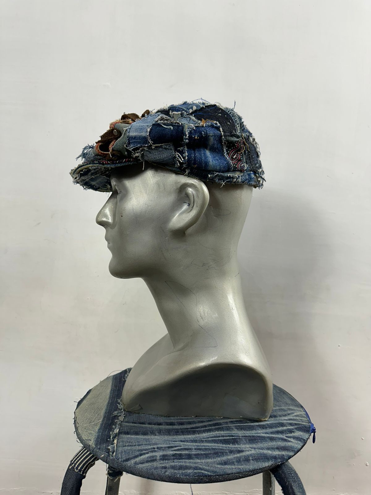 Other Custom Made Denim Paisley Patchwork Newsboy hats Size ONE SIZE - 3 Thumbnail