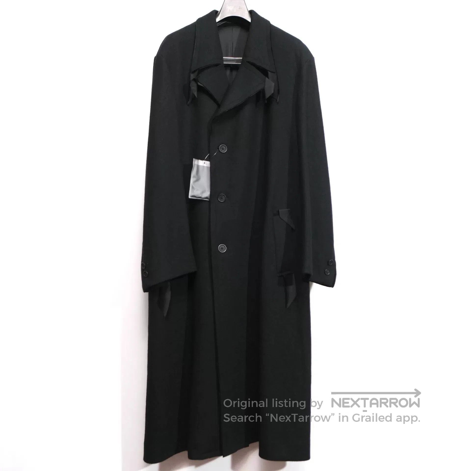 Unique Black Yohji Yamamoto Coat.