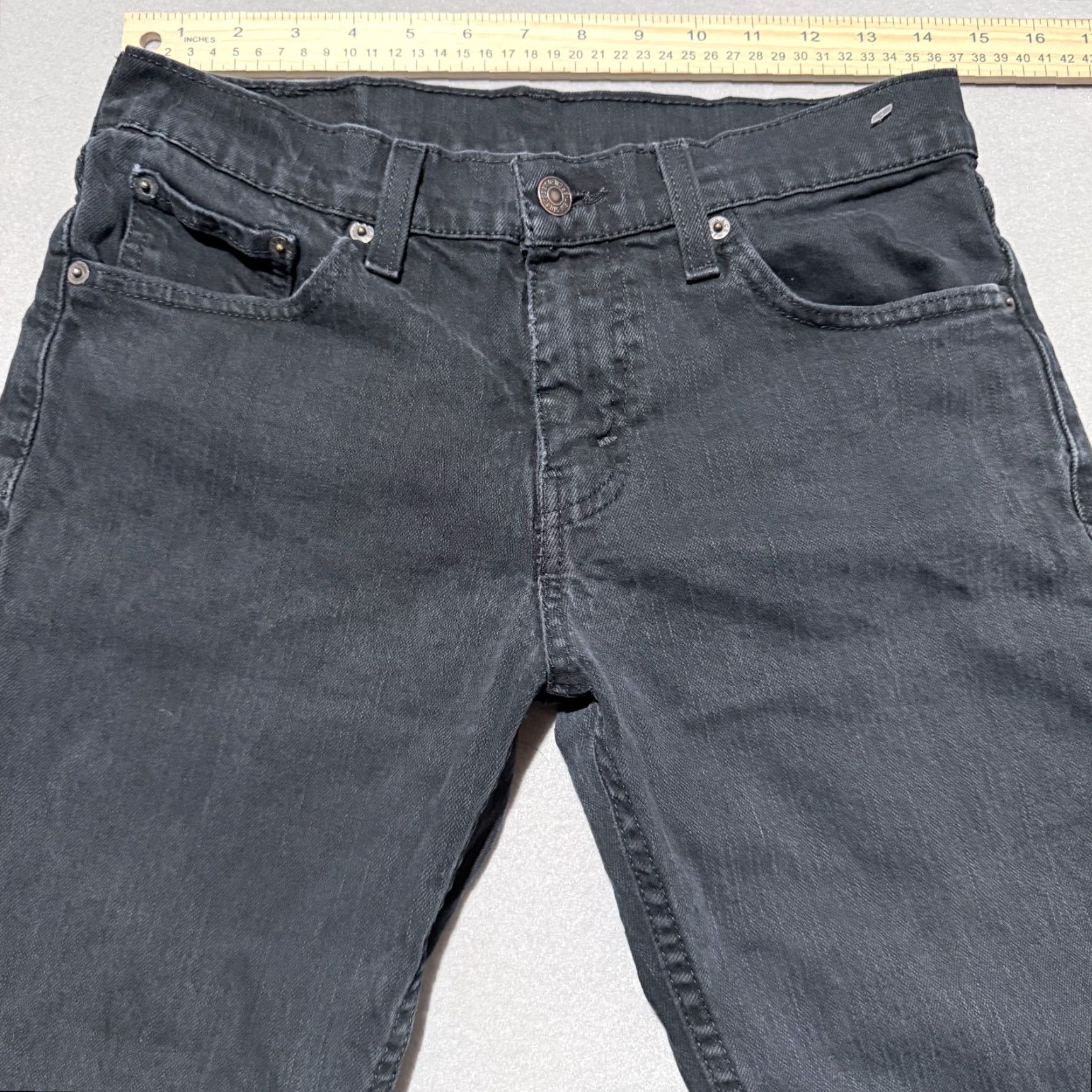Levi's Levi's Jeans Men Black Denim Mid-Rise Classic Straight Zip Fly 29X30 511 Size US 29 - 4 Thumbnail