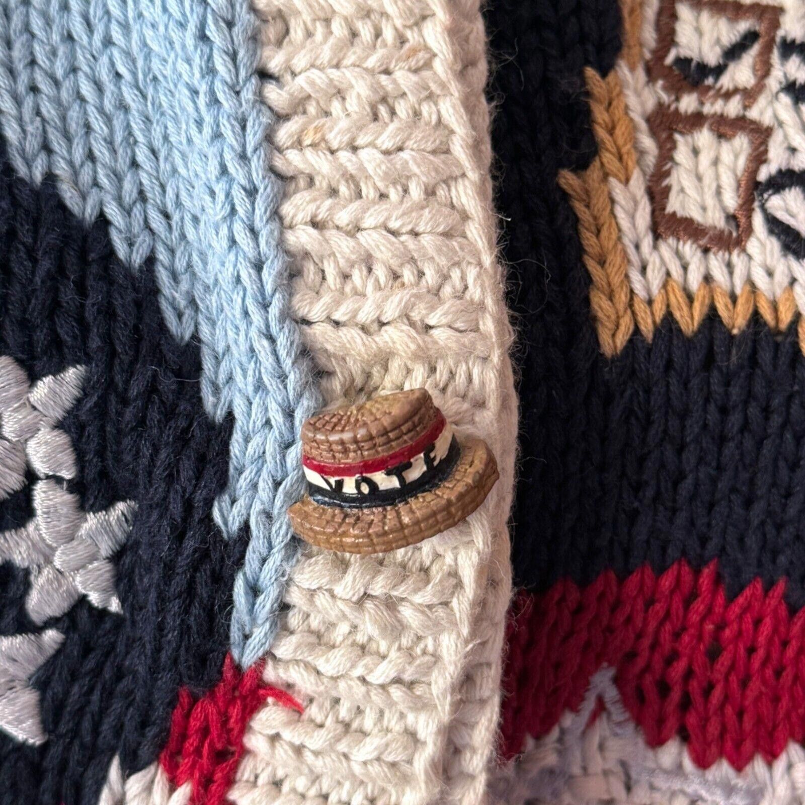 Other Vintage Eagle's Eye Collectibles Patriotic USA Vote Cardigan Size S / US 4 / IT 40 - 5 Thumbnail