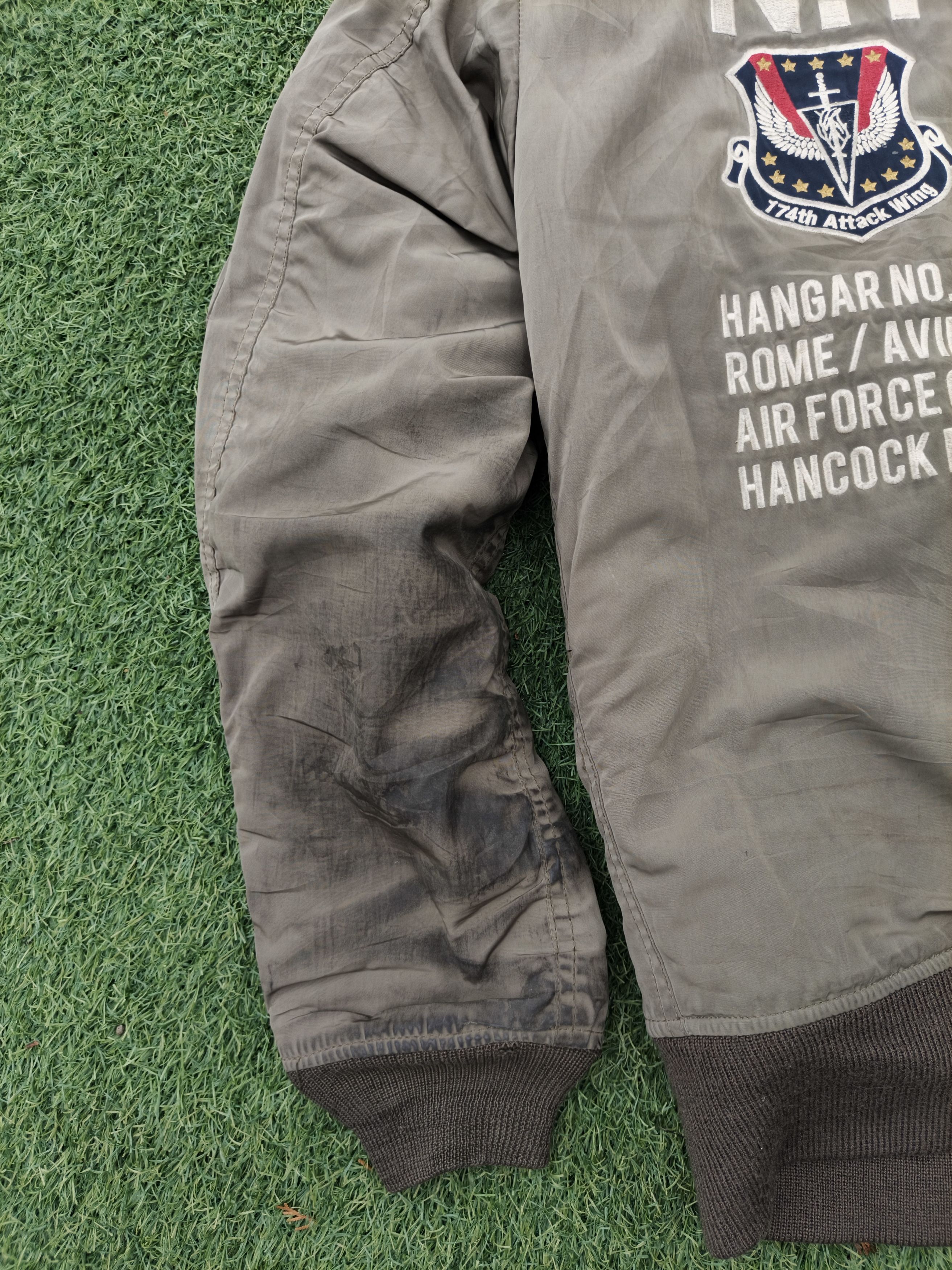 Avirex Avirex NYANG US Air Force Distressed Bomber Jacket Size US XXL / EU 58 / 5 - 21 Thumbnail