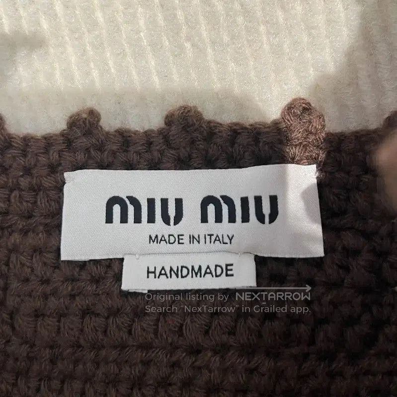 Miu Miu Miu Miu Brown Cotton Knitted Pullover . Size M / US 6-8 / IT 42-44 - 6 Thumbnail