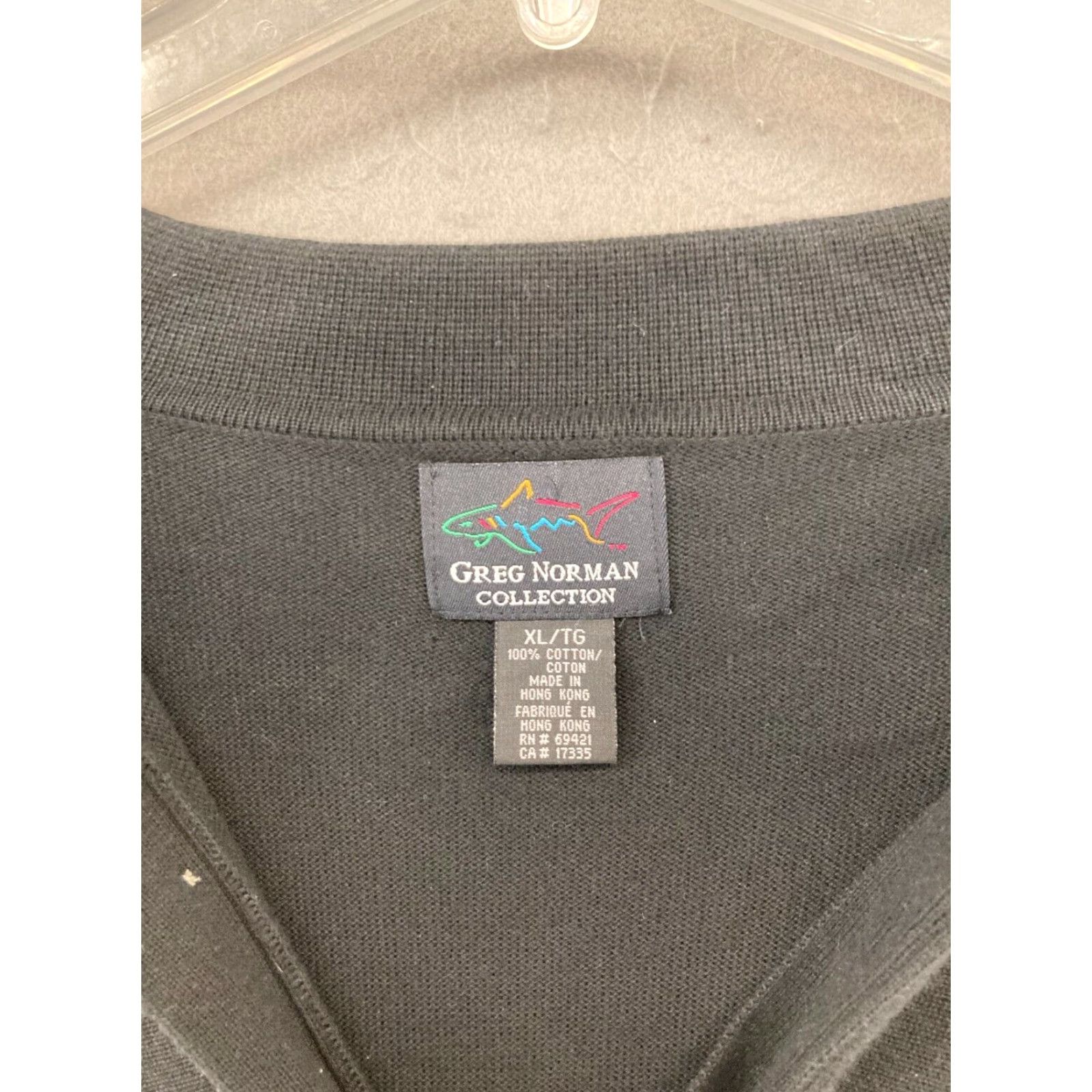 Vintage VINTAGE Greg Norman Mens Sweater XL Black Striped Collared Golf Mens Size US XL / EU 56 / 4 - 5 Thumbnail