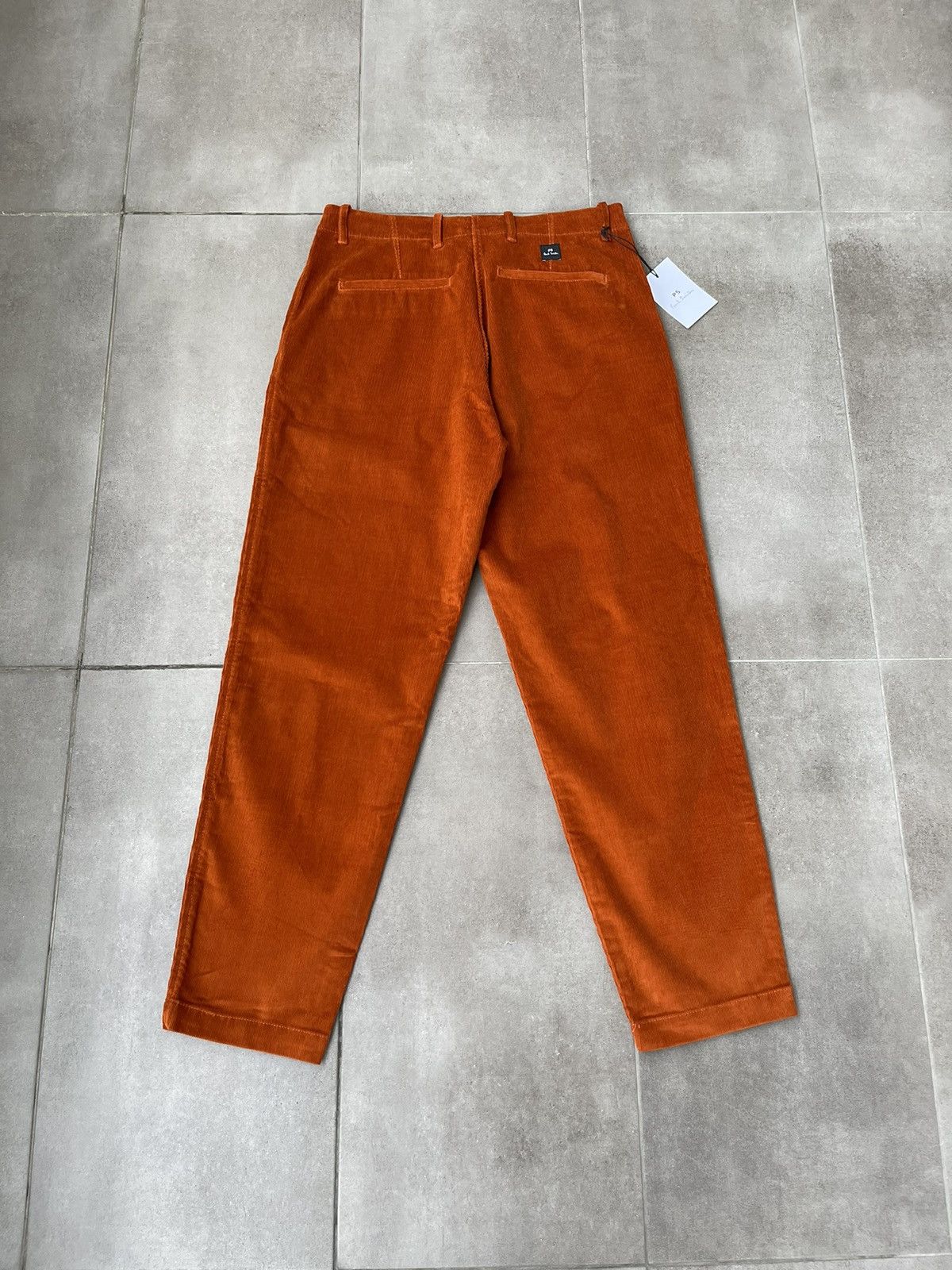 Paul Smith !DS! FW22 Paul Smith Orange Corduroy Pleated Trousers Size US 32 / EU 48 - 9 Thumbnail