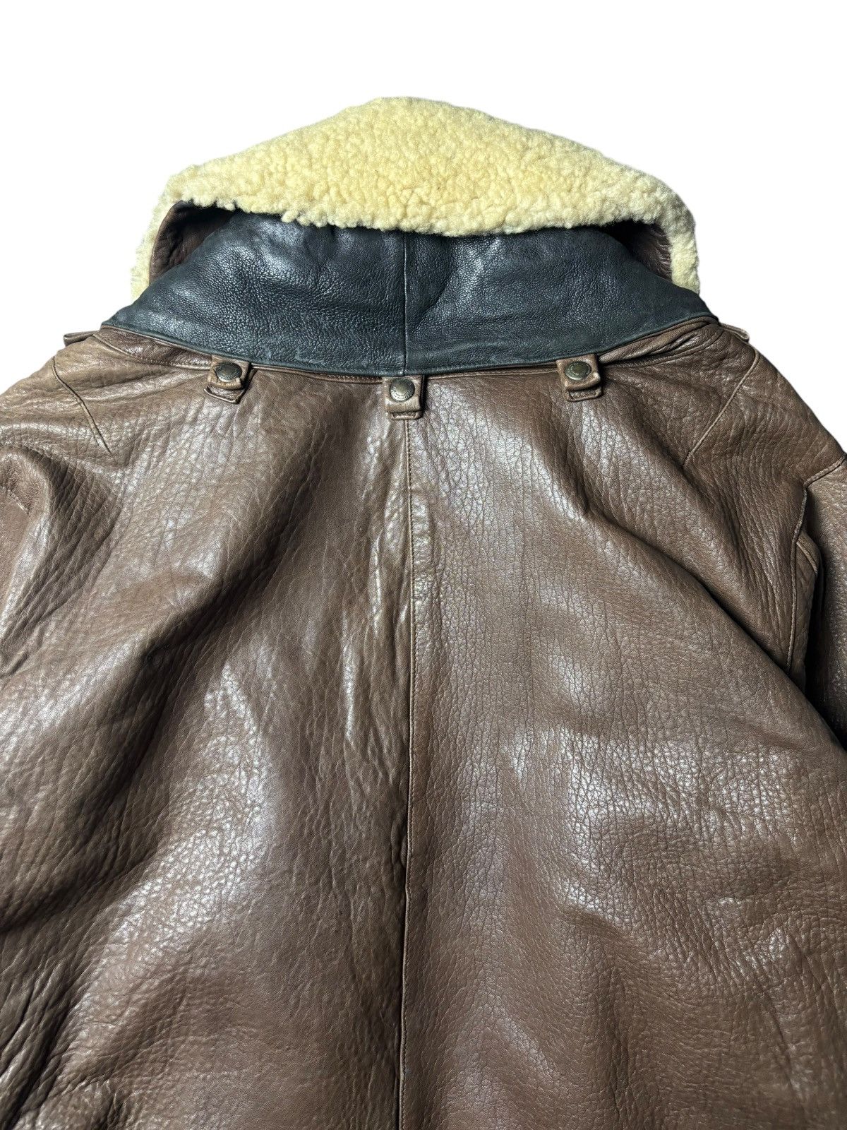 Marithe + Francois Girbaud 1980s Millesimes Shearling Leather Bomber Jacket Size US L / EU 52-54 / 3 - 13 Thumbnail