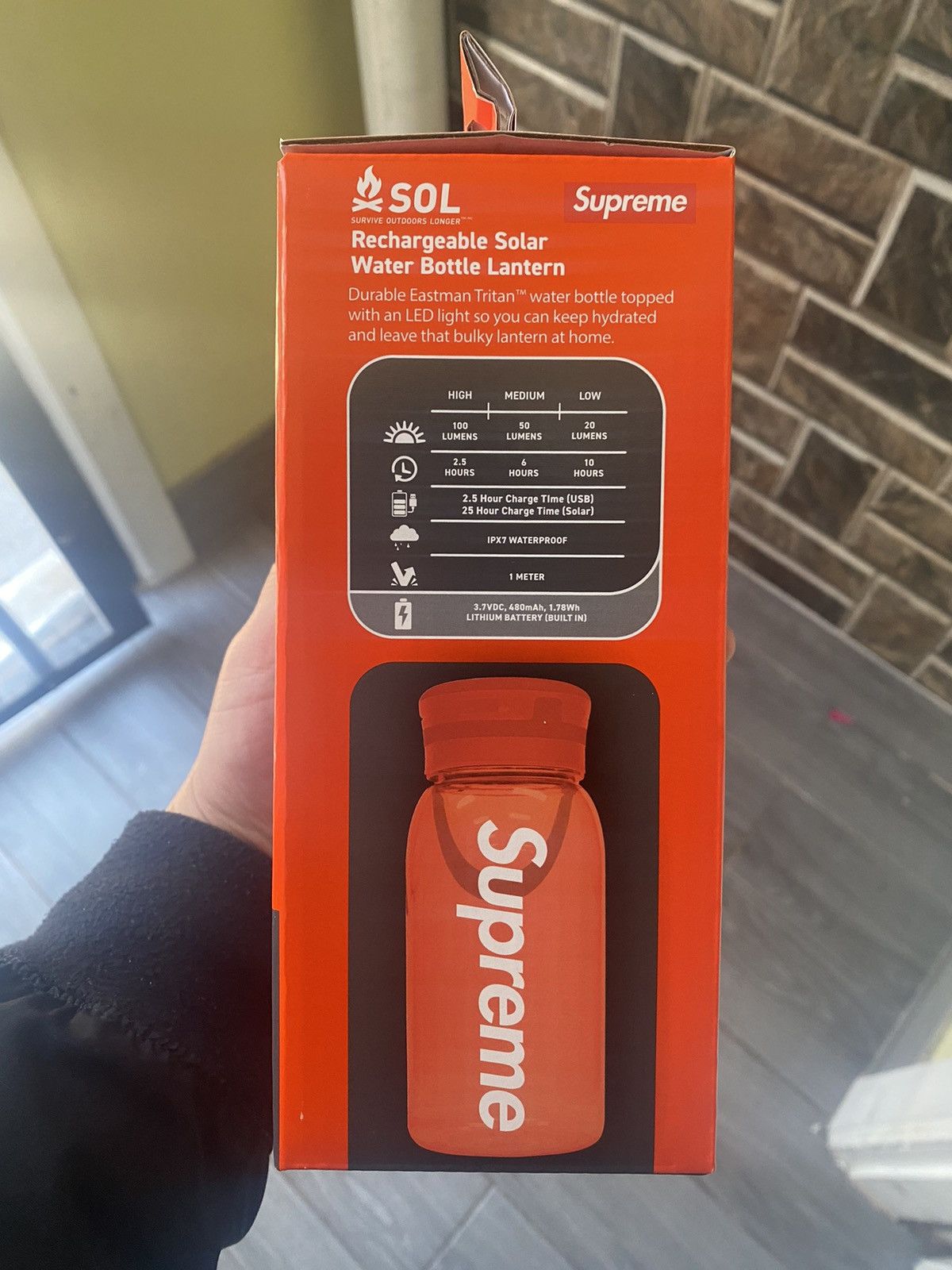 Supreme Supreme SOL Water Bottle Lantern Red Size ONE SIZE - 2 Thumbnail