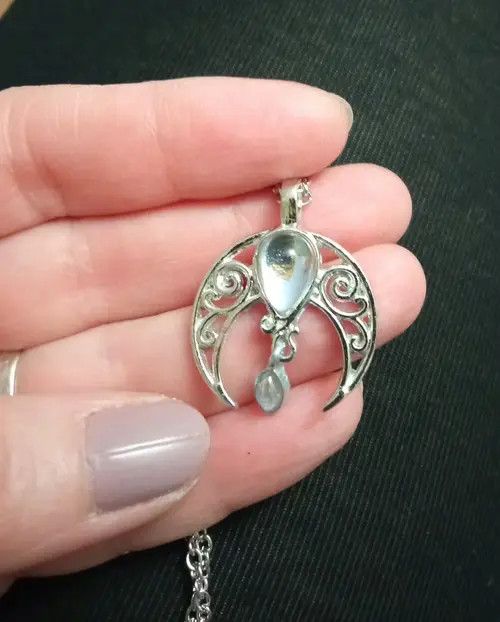 Other Boho Hollow Moon Water Drop Stone Necklace Size ONE SIZE - 3 Thumbnail
