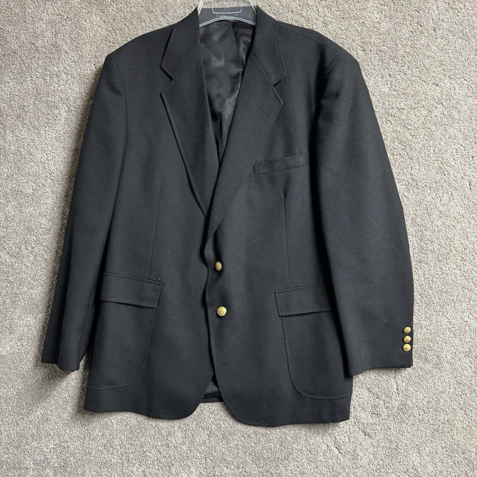 Other Vintage Mens Blazer 44 Gold Buttons Classic Tailored Office Size 44R - 1 Thumbnail