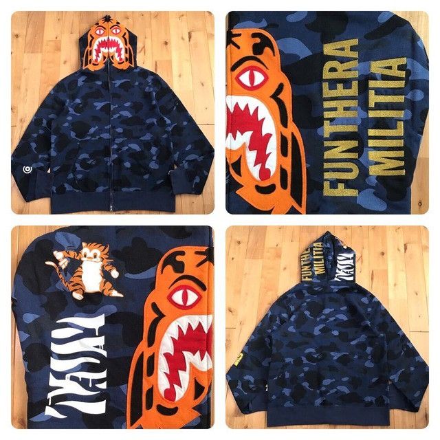 Bape × Nigo BAPE Tiger full zip hoodie Blue camo a bathing ape NIGO Size US L / EU 52-54 / 3 - 1 Thumbnail