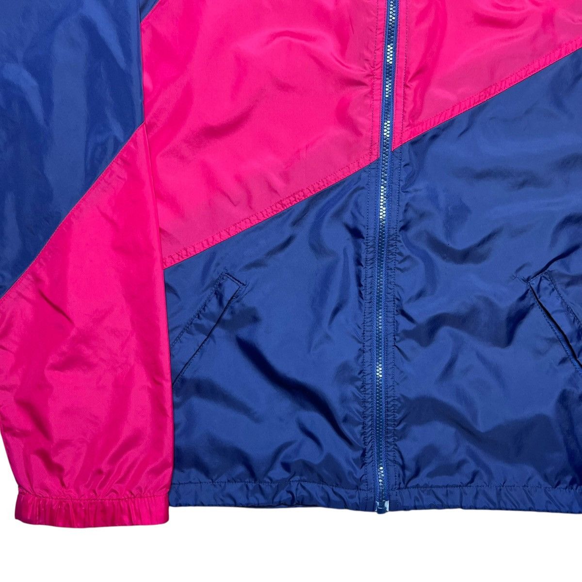 Nike Vtg 1990s Nike Swoosh Color Block Zip Up Windbreaker Jacket Size US L / EU 52-54 / 3 - 18 Thumbnail