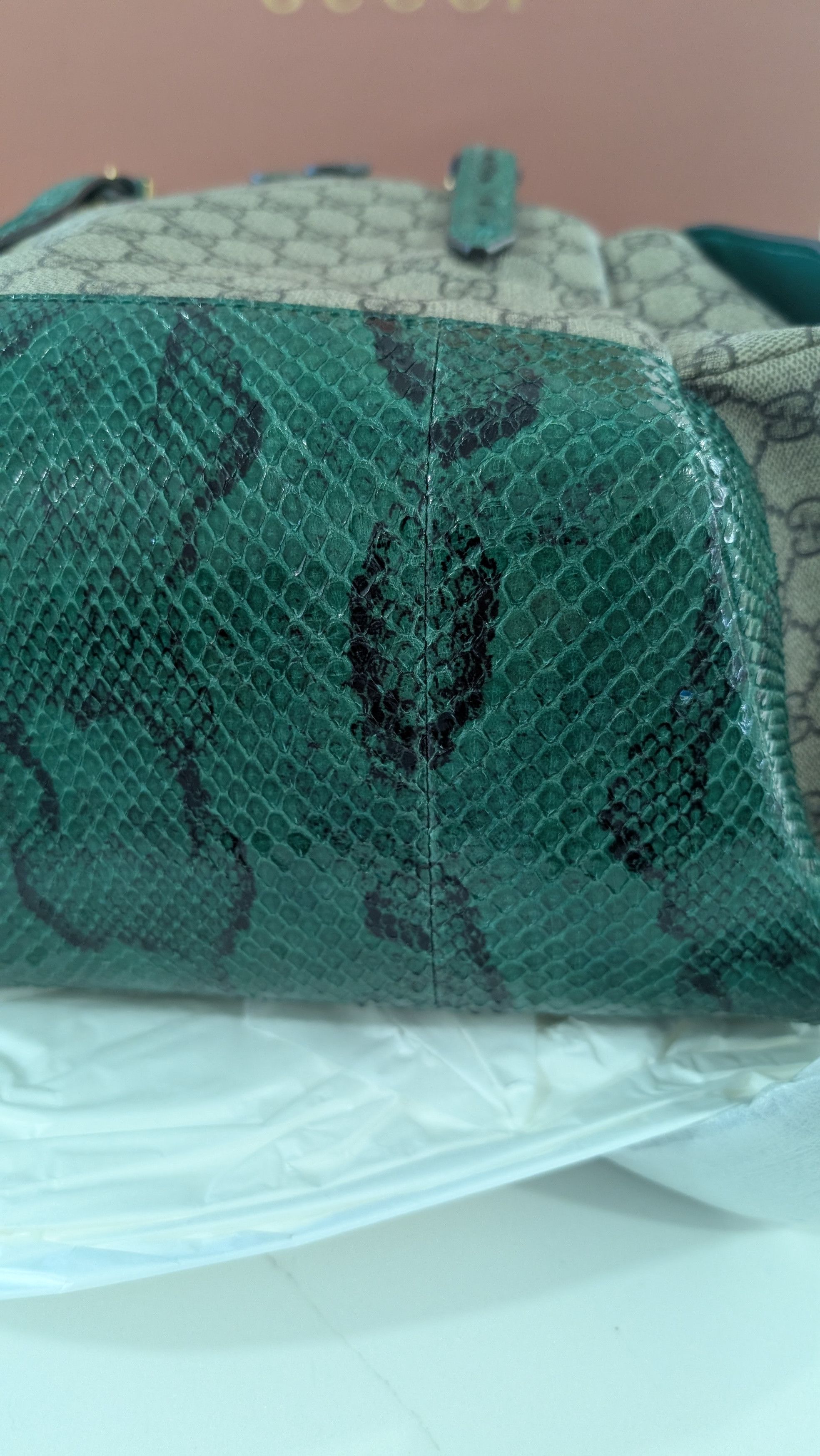 Gucci Gucci Emerald Python Backpack North America EXCLUSIVE Size ONE SIZE - 6 Thumbnail