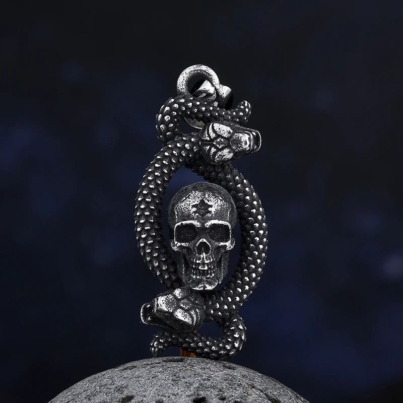 Japanese Brand × Jewelry Skull With Snake Pendant Necklace Size ONE SIZE - 4 Thumbnail