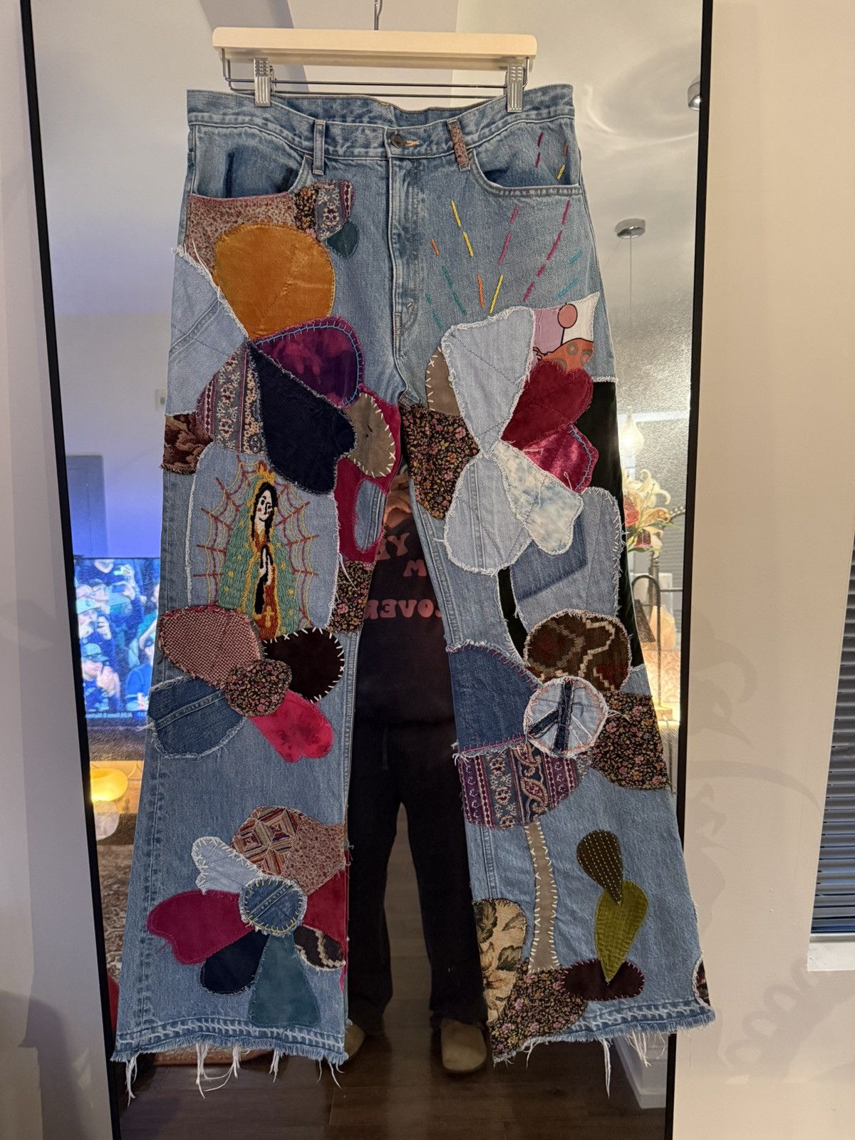 Kapital KAPITAL '14OZ CRAZY EL PASO 5P MONKEY CISCO' PATCH JEANS Size US 38 / EU 54 - 1 Thumbnail
