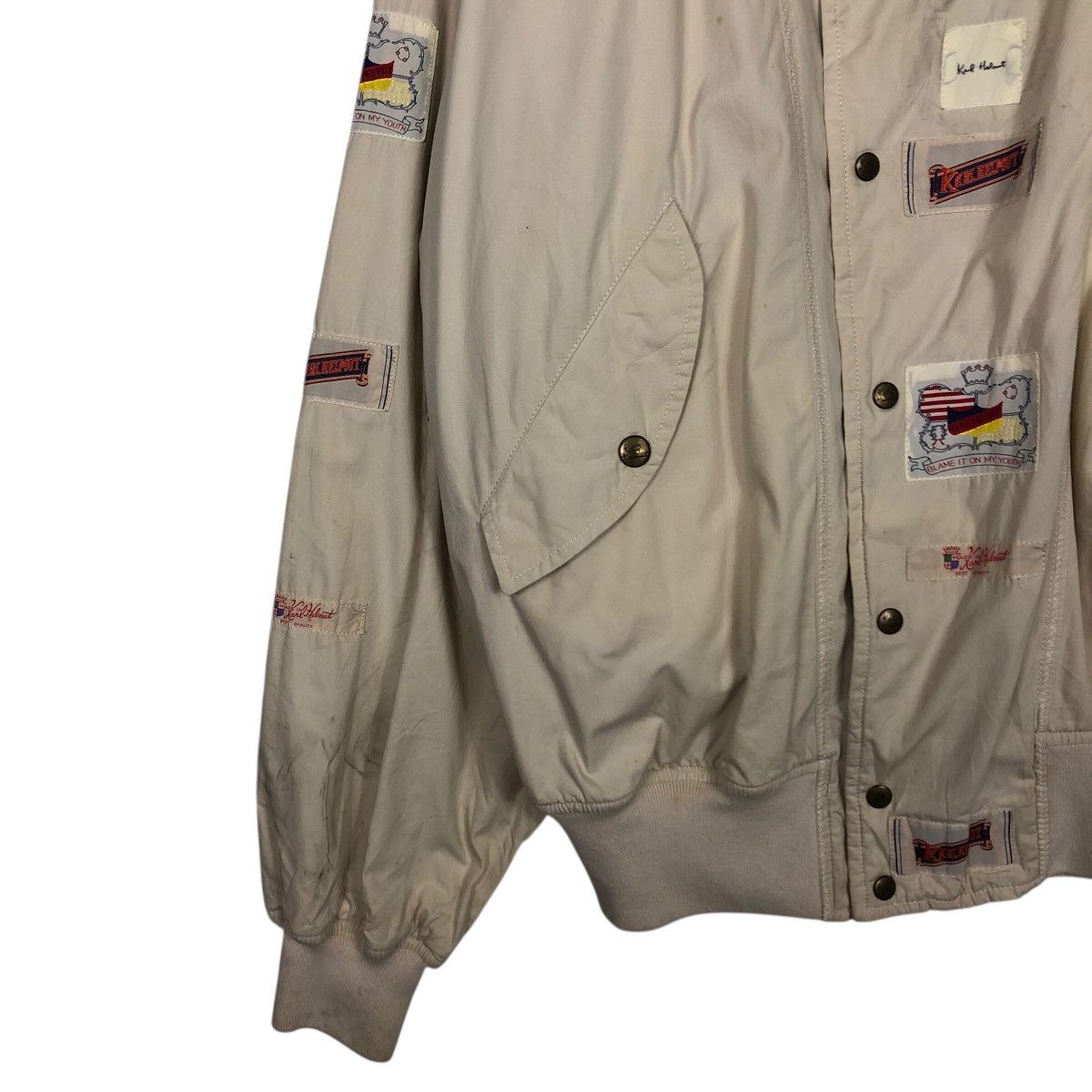 Japanese Brand 📌Vintage Bomber Jacket Karl Helmut Patches Issey Miyake Size US L / EU 52-54 / 3 - 5 Thumbnail