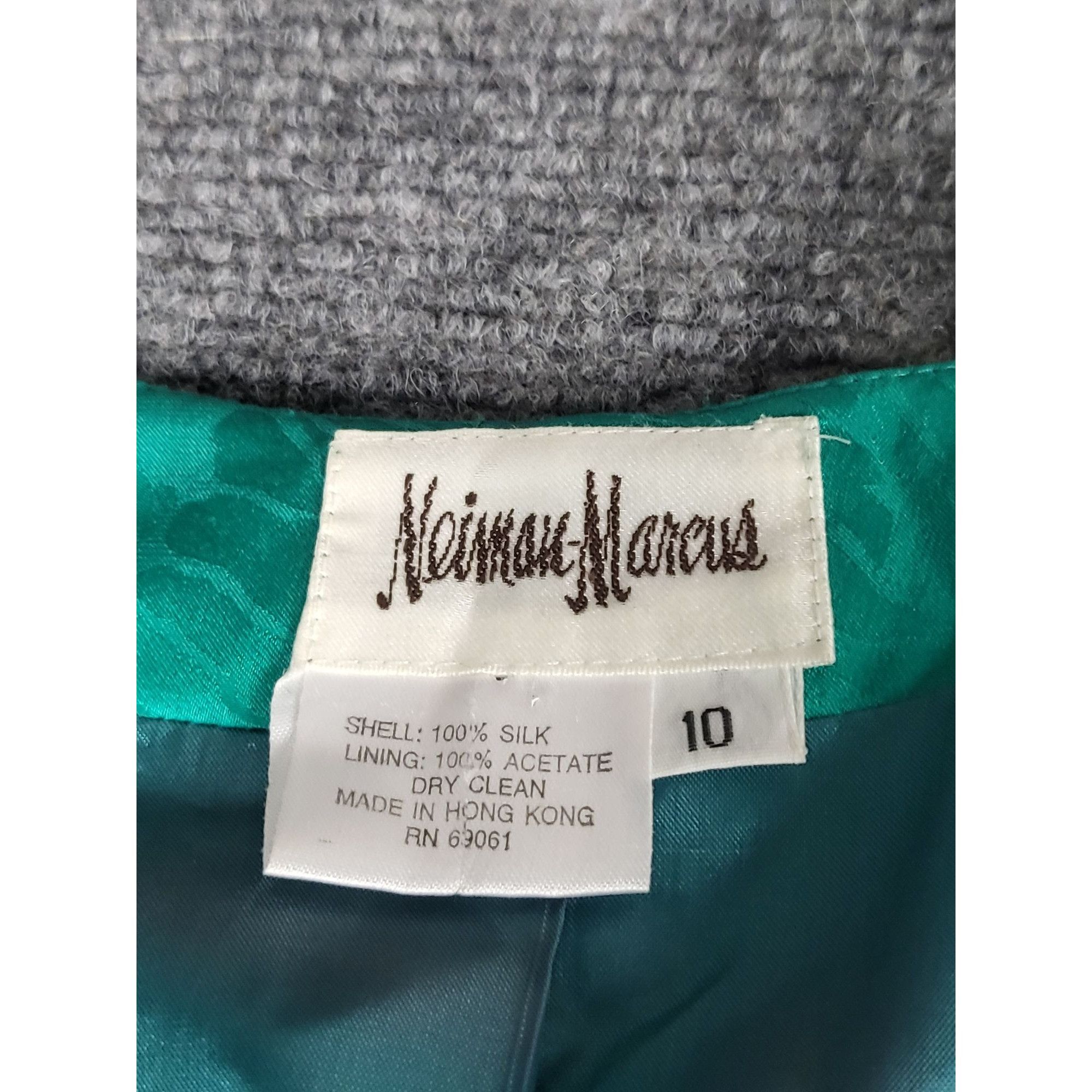 Neiman Marcus Vintage Neiman Marcus VNeck Blazer Women Sz 10 Green Floral Size L / US 10 / IT 46 - 6 Thumbnail