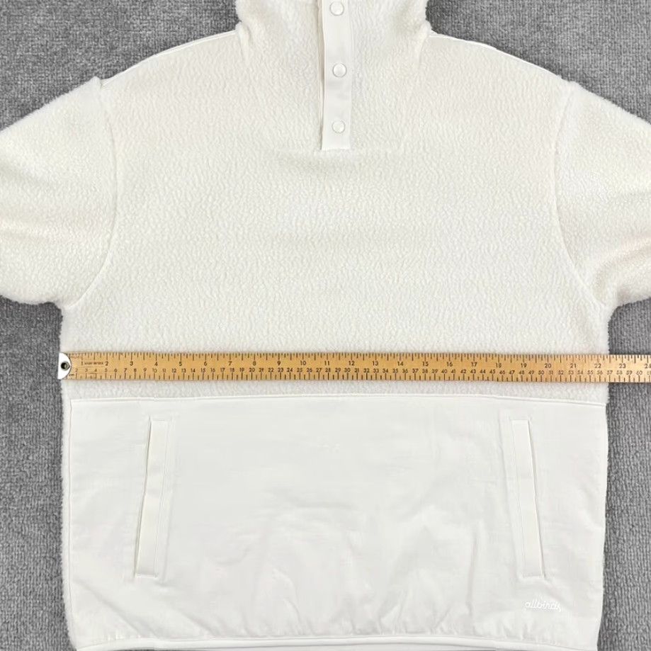 Allbirds ALLBIRDS Fluff Fleece Sweater Womens Medium Ivory White Deep Pile Snap Size M / US 6-8 / IT 42-44 - 5 Thumbnail