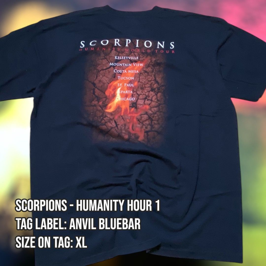 Anvil × Band Tees Scorpions - Humanity World Tour Band Tee Size US XL / EU 56 / 4 - 2 Thumbnail