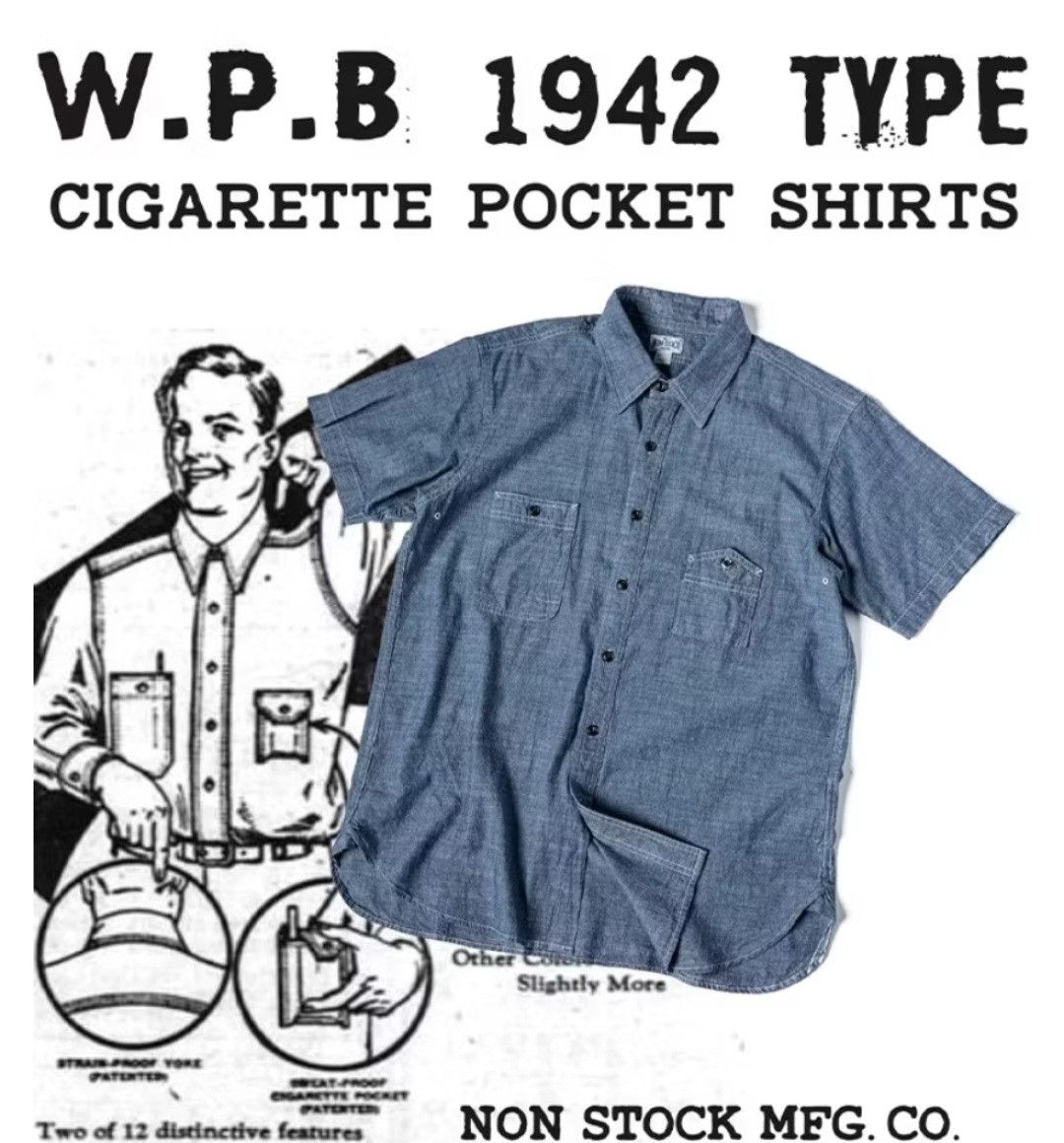 PPFM Non stock amekaji 1942 type chambray shirt Size US XL / EU 56 / 4 - 7 Thumbnail