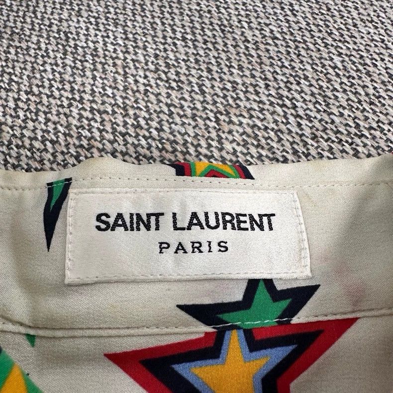 Saint Laurent Paris Saint Laurent Paris Star printed mulberry silk long-sleeve Size XS / US 0-2 / IT 36-38 - 5 Thumbnail