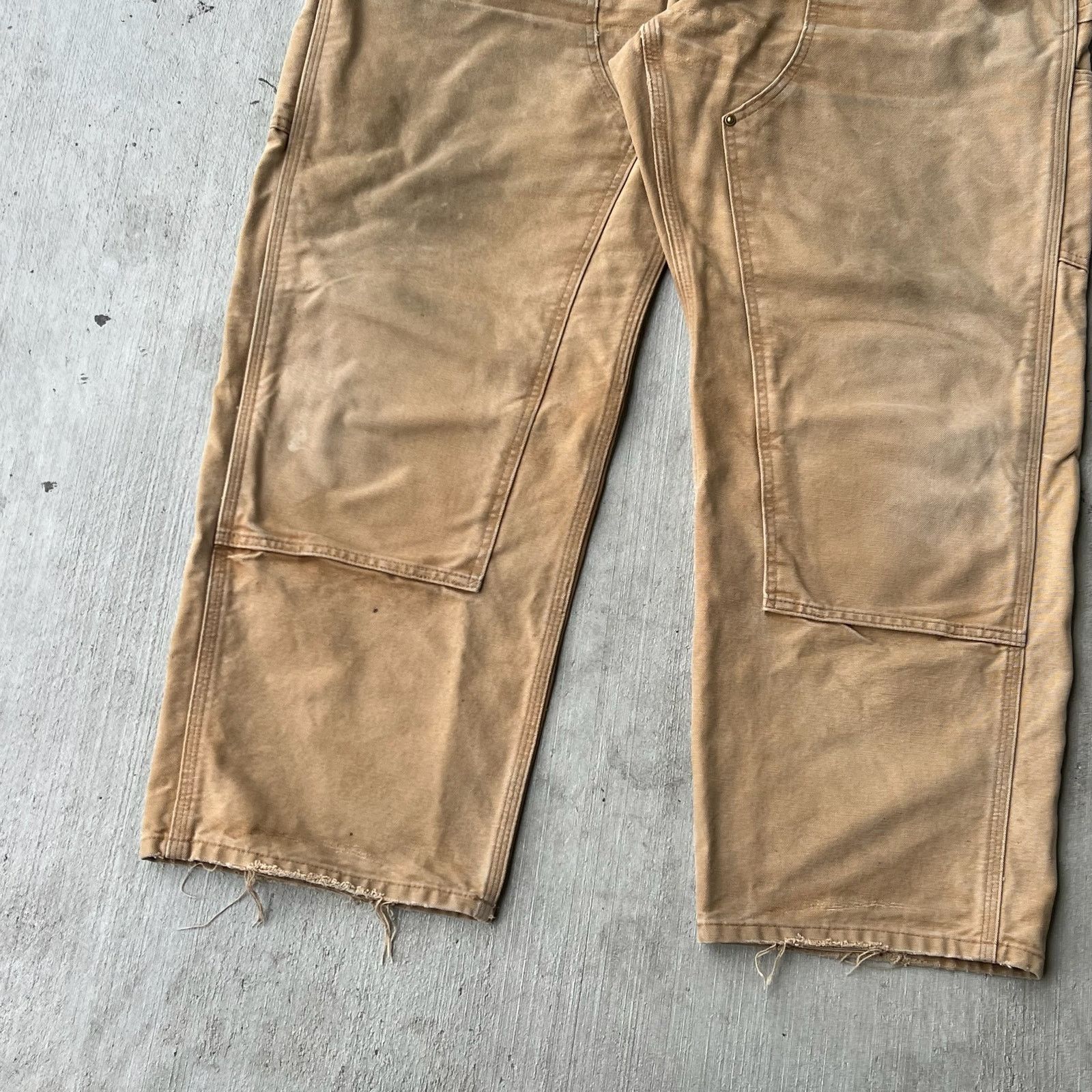 Carhartt × Vintage Carhartt faded brown double knee work wear carpenter pants Size US 37 - 7 Thumbnail