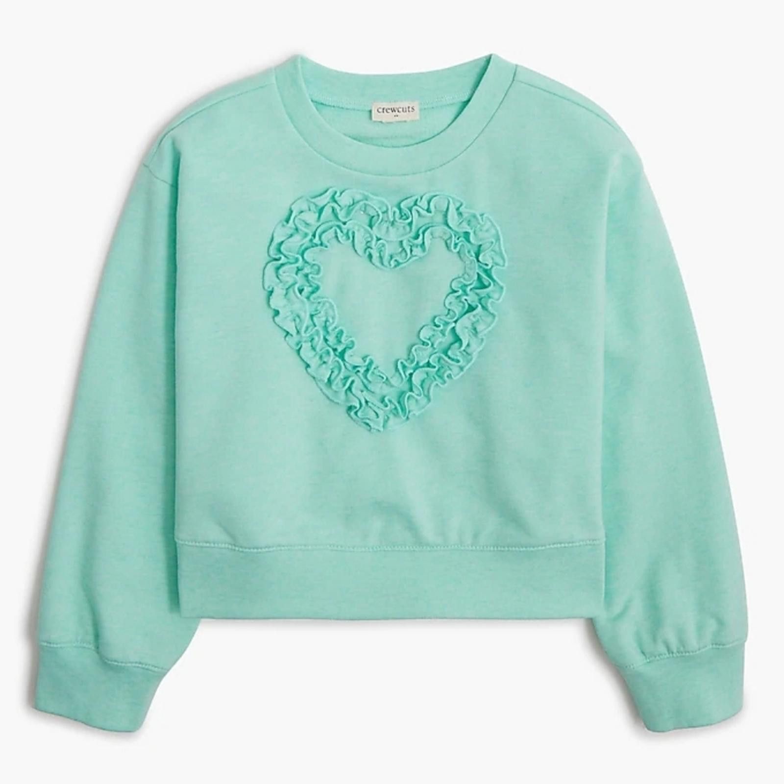 Other Crewcuts Girls' ruffle heart sweatshirt Size US XL / EU 56 / 4 - 1 Thumbnail