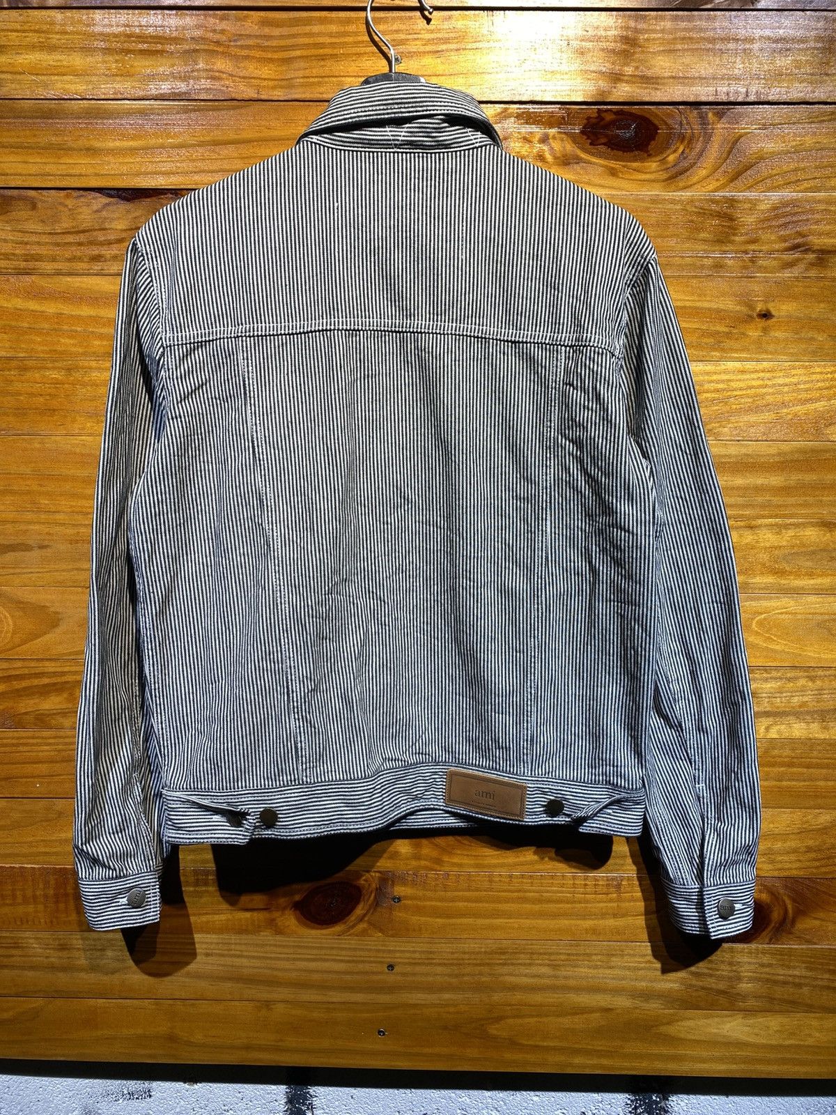 AMI Ami Alexandre Mattiussi Stripe Denim Jacket French Designer Size US M / EU 48-50 / 2 - 11 Thumbnail