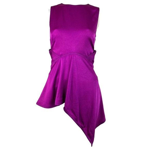 image of Sz Xs Sies Marjan Sleeveless Peplum Top In Orchid Purple Res, Women's