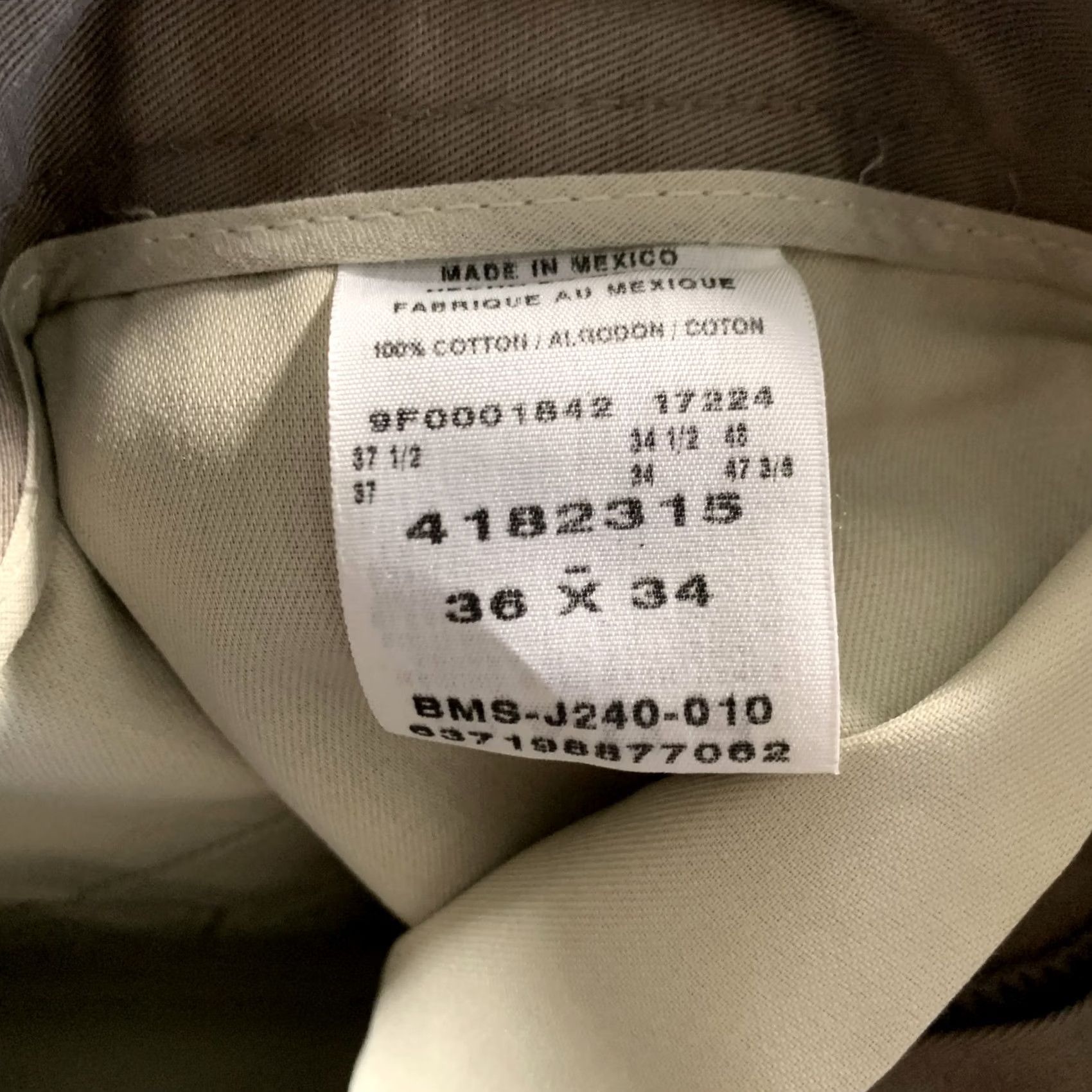 Lee Lee Pants Mens 36x34 Brown Khakis Wrinkle Free Plain Front Stain Resistant Workwear NWT Size US 36 / EU 52 - 5 Thumbnail