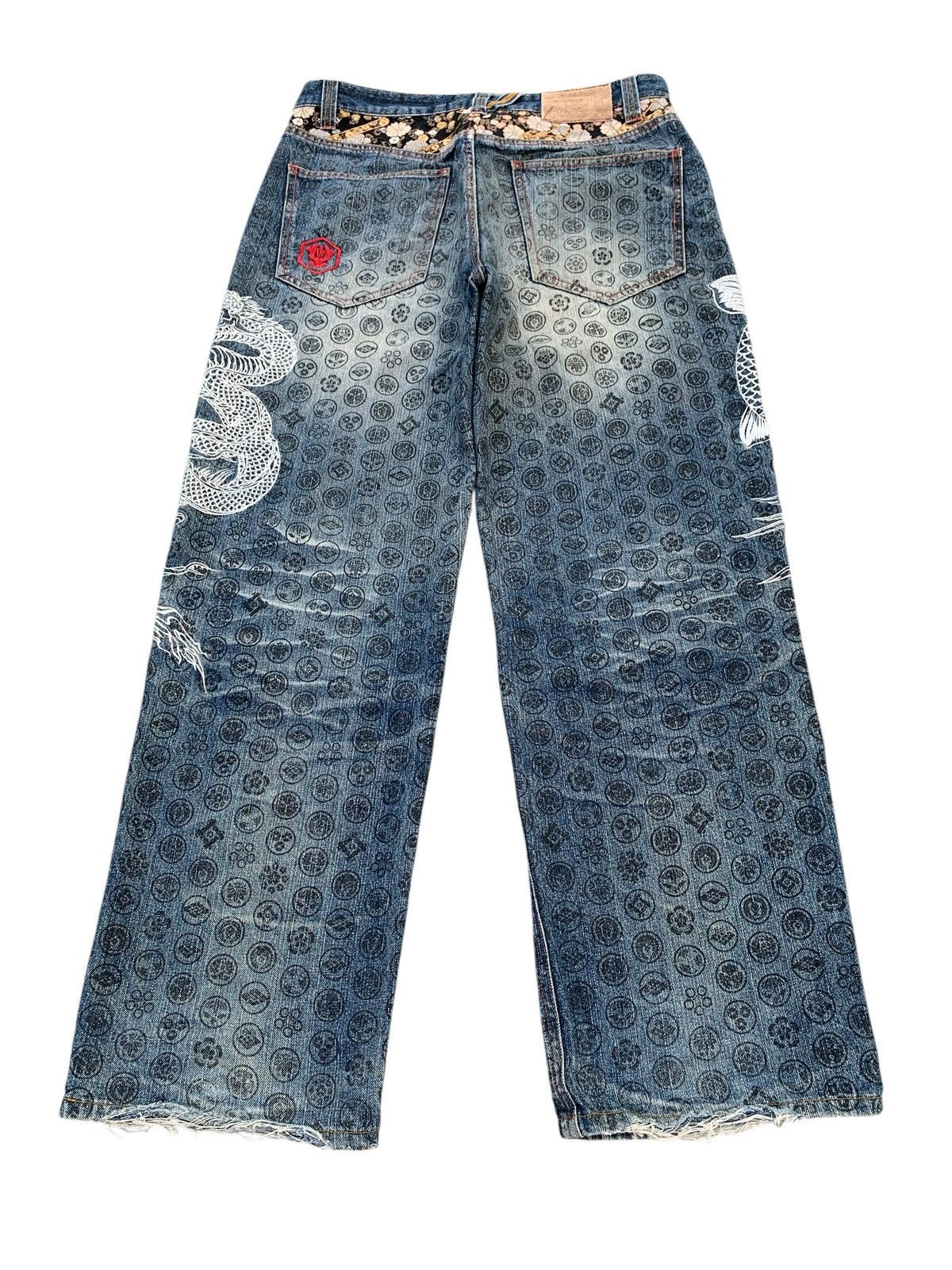 Kapital THE JAPANESE TRADITION EMBRIODERED KOI DRAGON LIKE KARAKURI Size US 34 / EU 50 - 3 Thumbnail