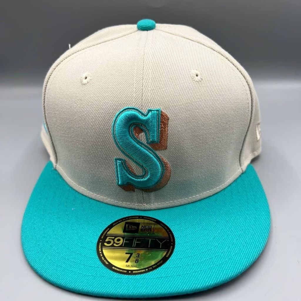 New Era Seattle Mariners Hat Men 7 3/8 59Fifty New Era Fitted Cap Size ONE SIZE - 2 Thumbnail