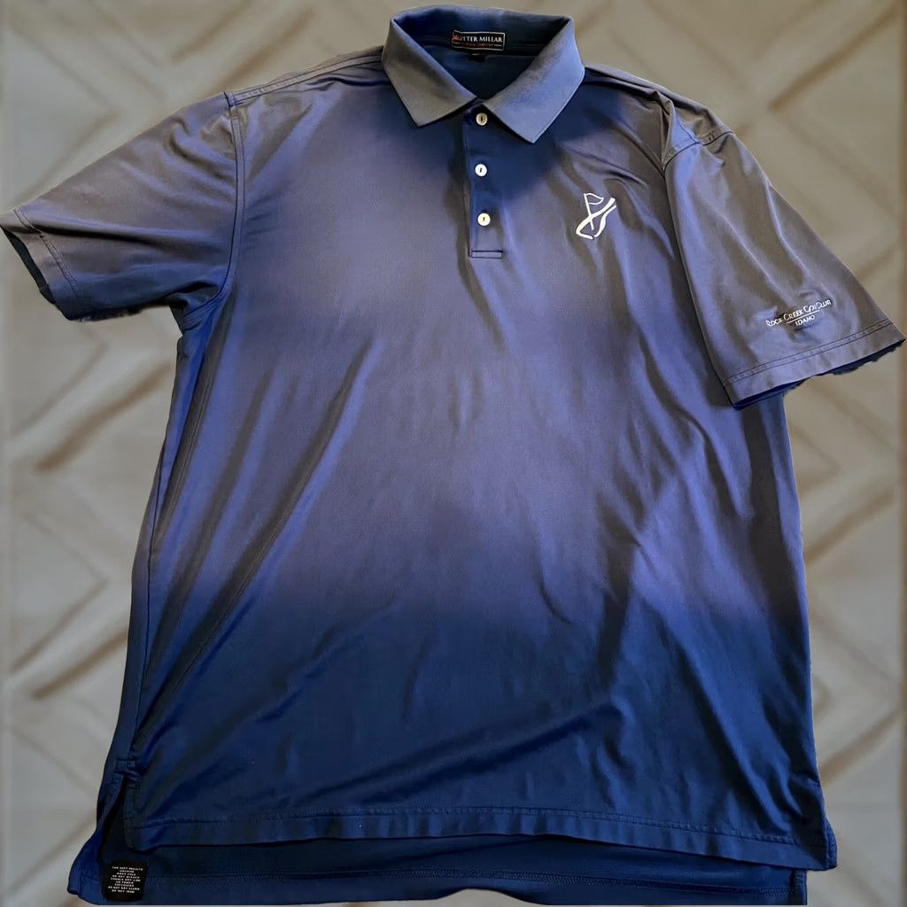 Peter Millar Peter Millar Polo Shirt Men’s L Blue Two-Toned Summer Comfort Golf Rock Creek ID Size US L / EU 52-54 / 3 - 1 Thumbnail
