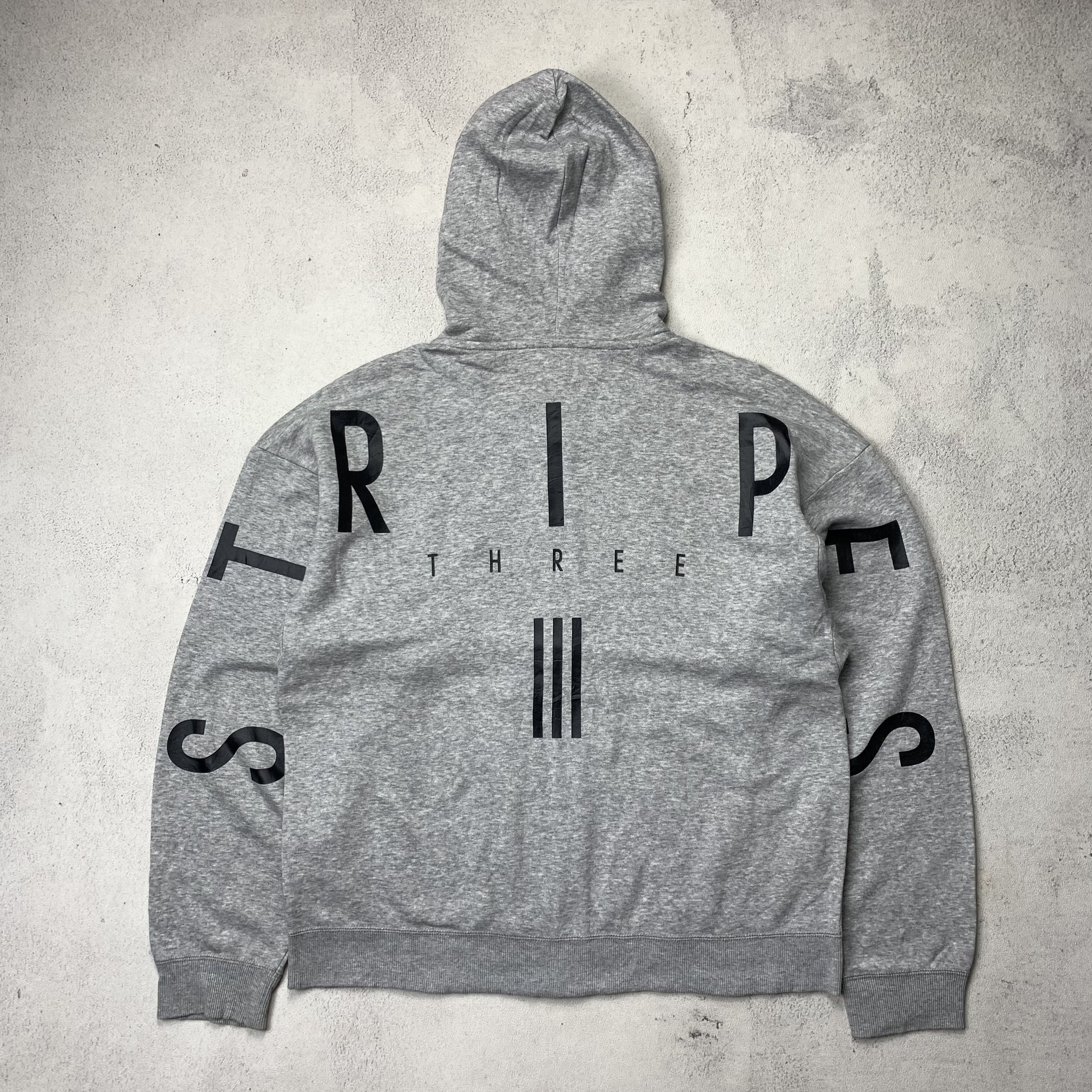 Adidas Adidas Three Stripes Spellout Logo Hoodie Size US S / EU 44-46 / 1 - 1 Thumbnail