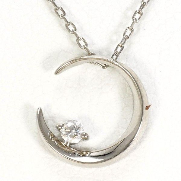 Luxuness Star Jewelry K18Wg Necklace Diamond Necklace Metal Necklace in Silver, Women's