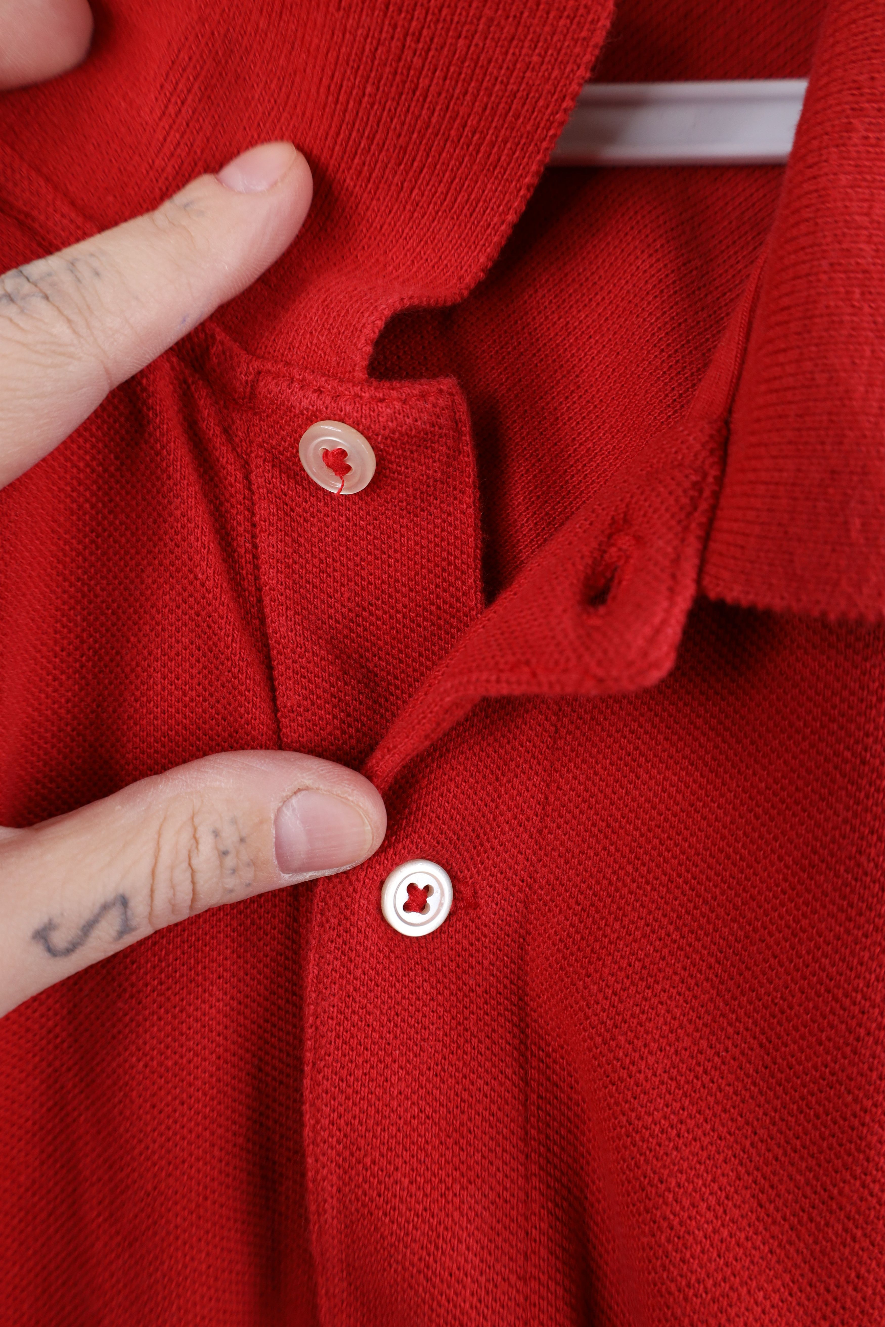 Ralph Lauren Vintage 90s Ralph Lauren Bear Collared Polo Shirt Red Cotton Size US XL / EU 56 / 4 - 6 Thumbnail
