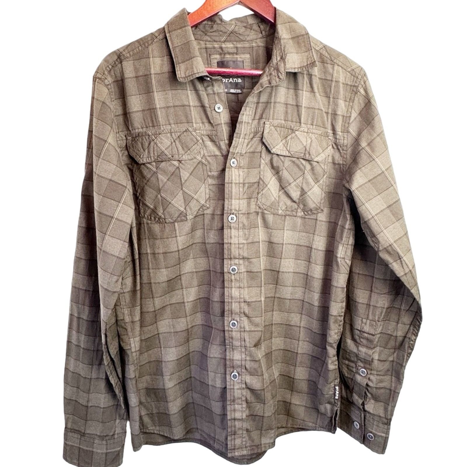 Prana Prana Brown Plaid Button Up Untuck Shirt Men’s Size Medium Size US M / EU 48-50 / 2 - 1 Thumbnail