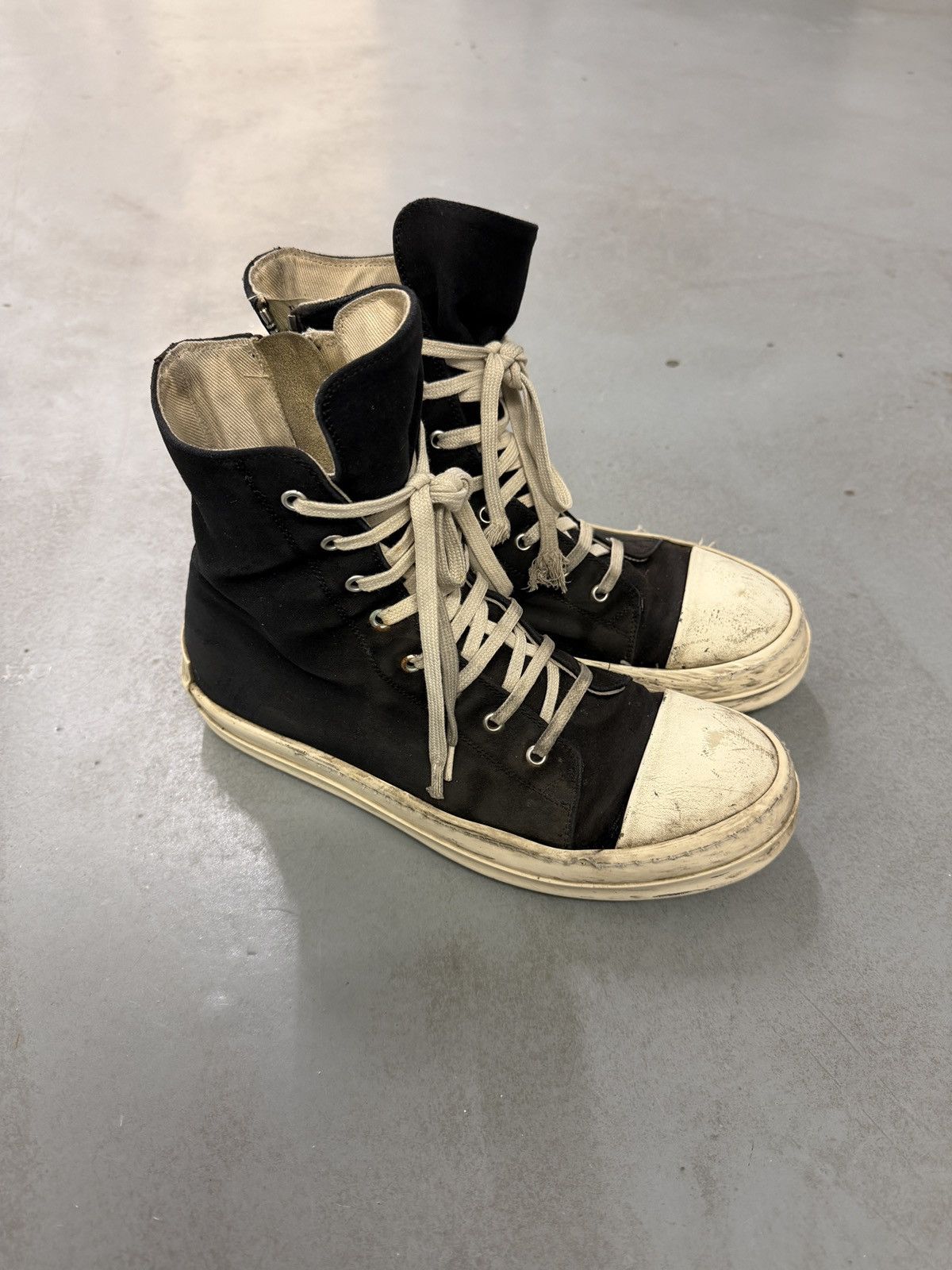 Rick Owens Drkshdw Rick Owens Drkshdw Ramones High Sneakers Size US 9 / EU 42 - 1 Thumbnail