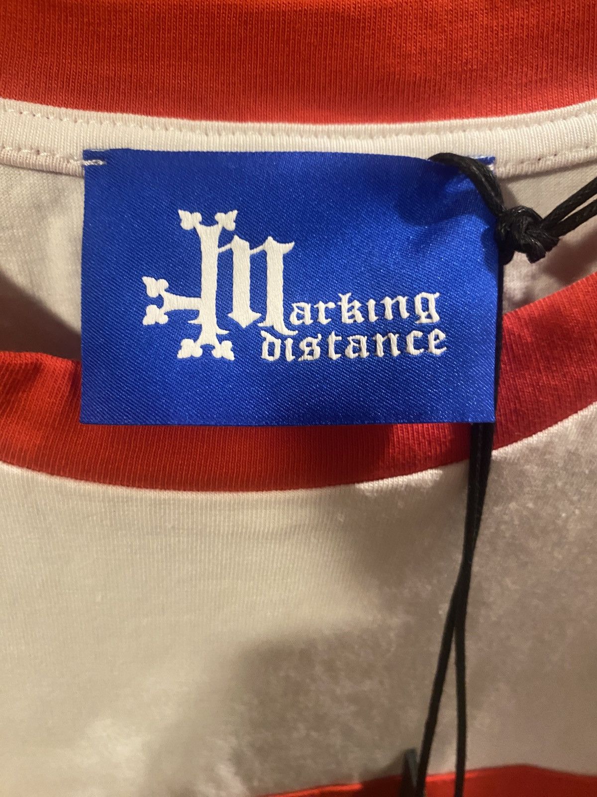 Marking Distance MARKING DISTANCE “TWINK” HARNESS T-SHIRT WHITE & RED Size US XL / EU 56 / 4 - 4 Thumbnail