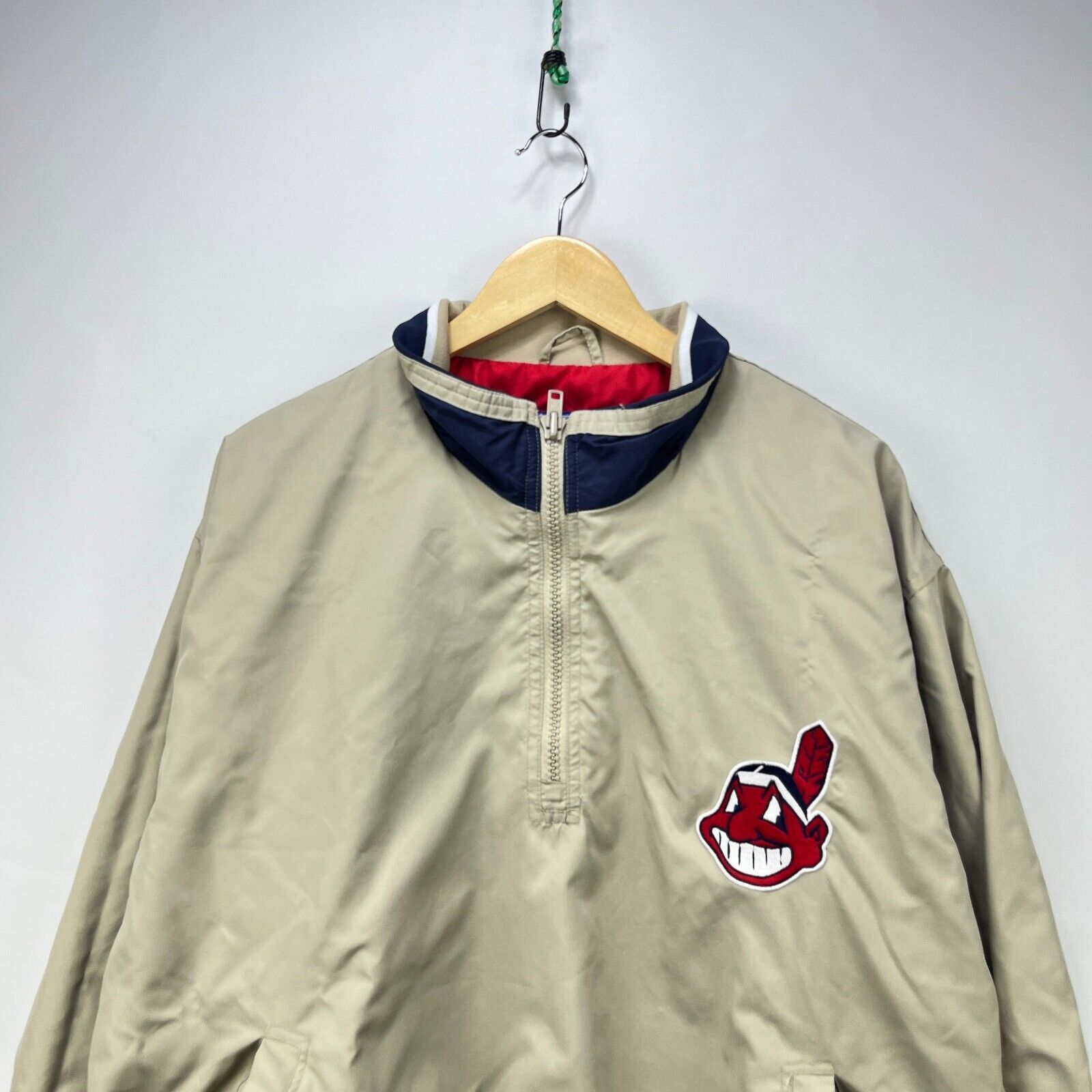 MLB × Vintage Vintage 90s Cleveland Indians Windbreaker Pullover Large Size US L / EU 52-54 / 3 - 2 Thumbnail